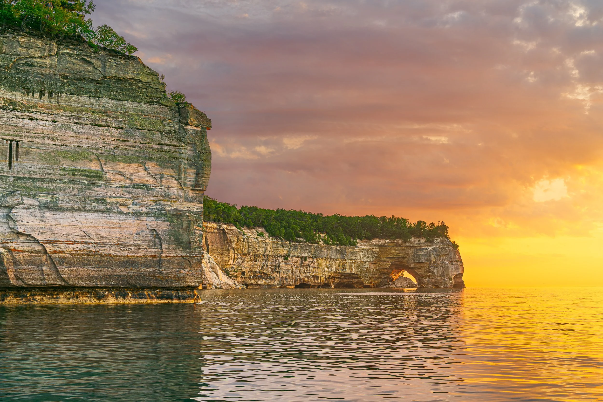 Sunset Along Lake Superior, Pictured Rocks National Lake Shore, MI