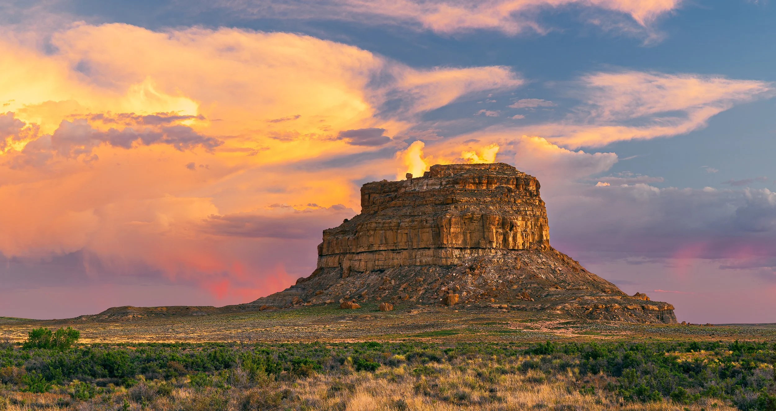 Clearing Storm Over Fajada Butte, Chaco Canyon, NM. 