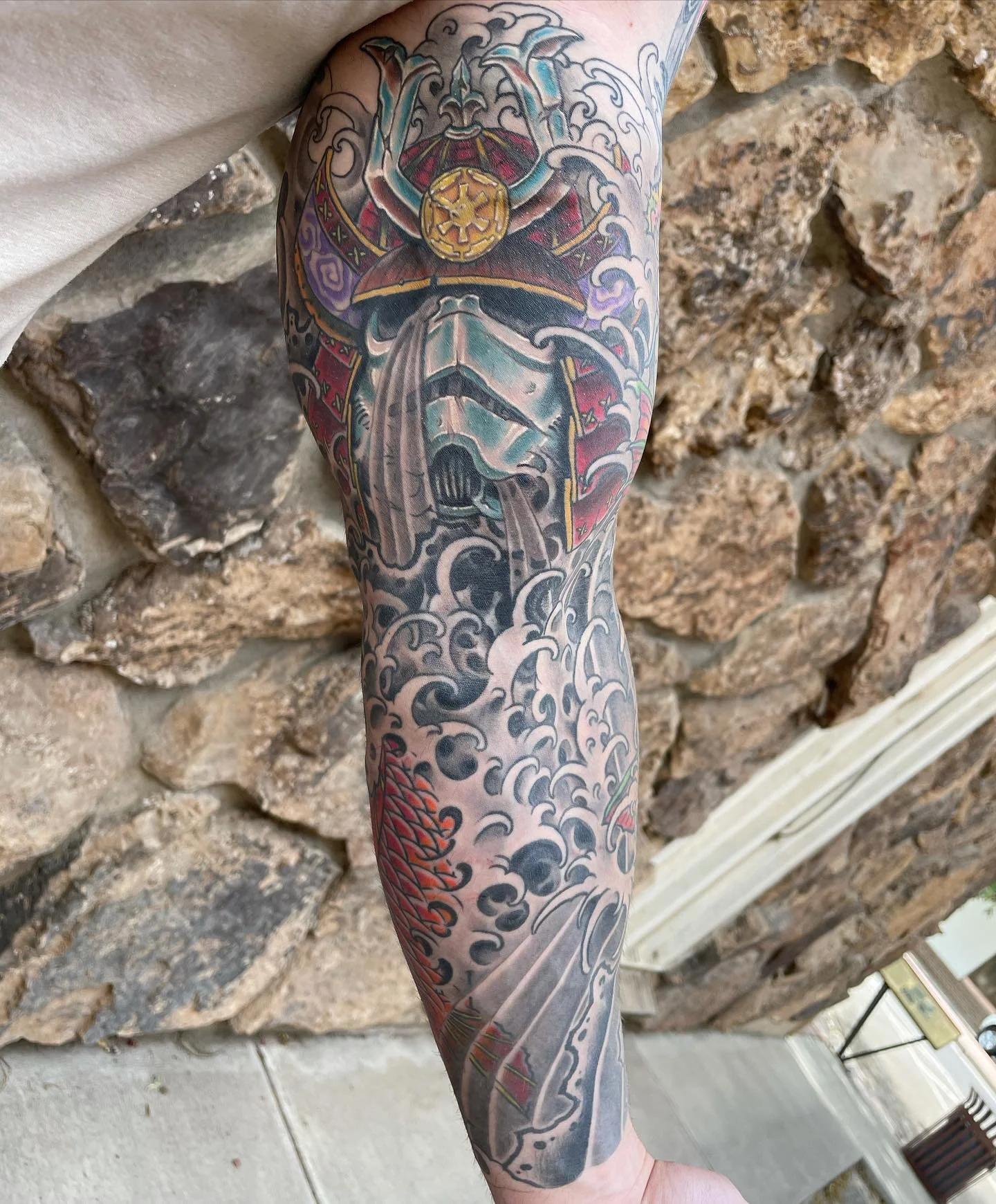 Completed 3/4 sleeve by @phil_rooster_13