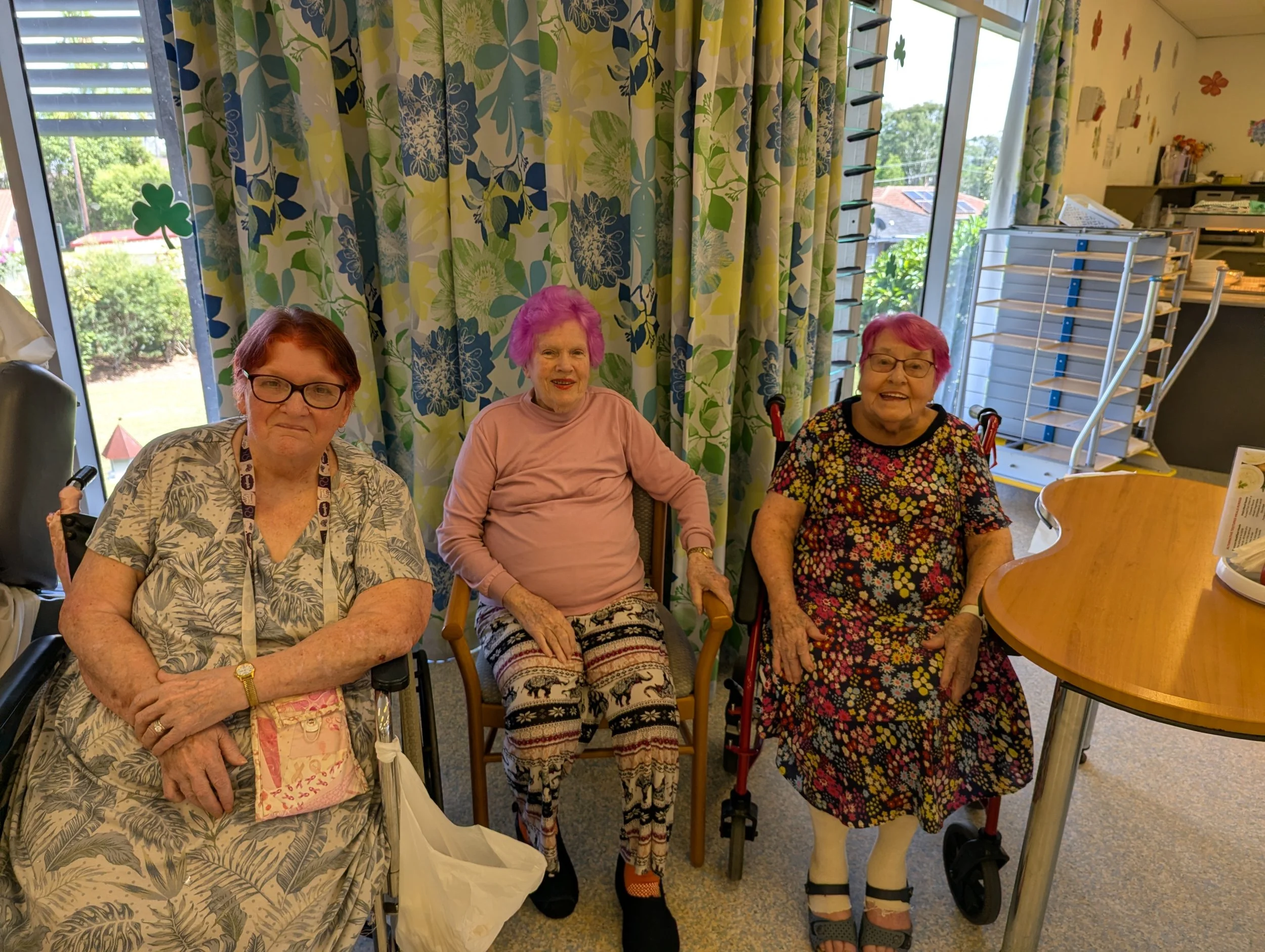 Bright Colors, Bright Smiles: A Fun Hair Day for Our Residents