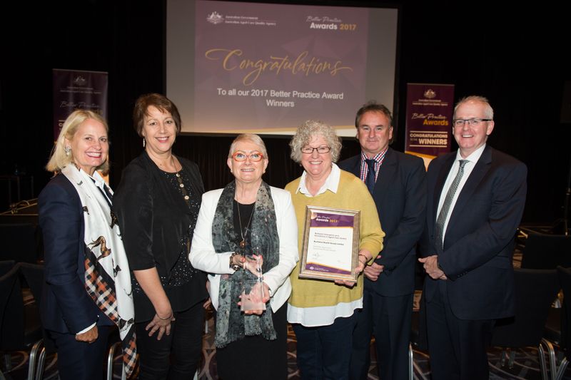 Bushland Team Receiving awad 2017  Sharyn Speakman | Bushland Health Retirement Living & Residential Aged Care