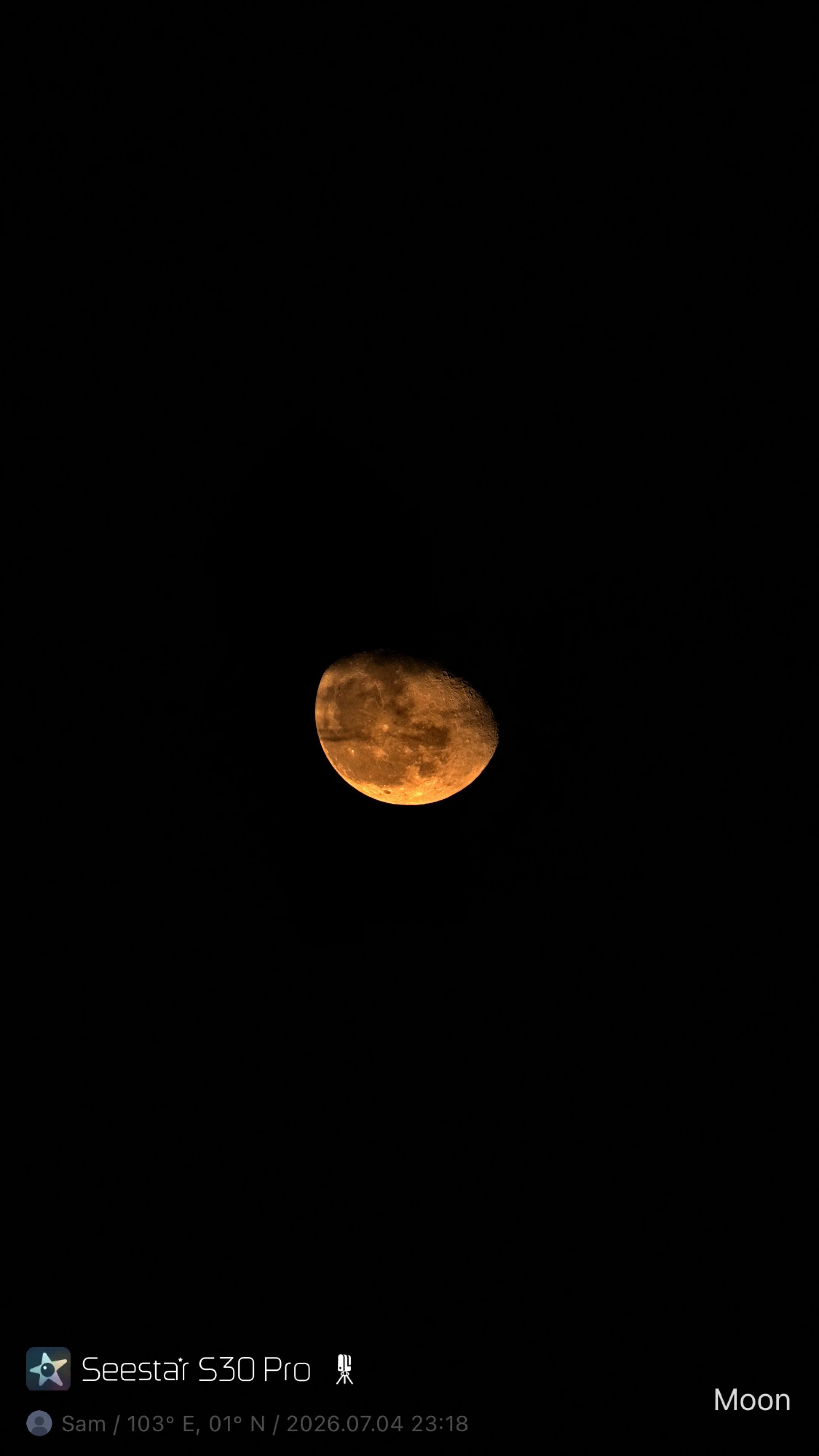 #5 - Yellow Waning Gibbous Moon