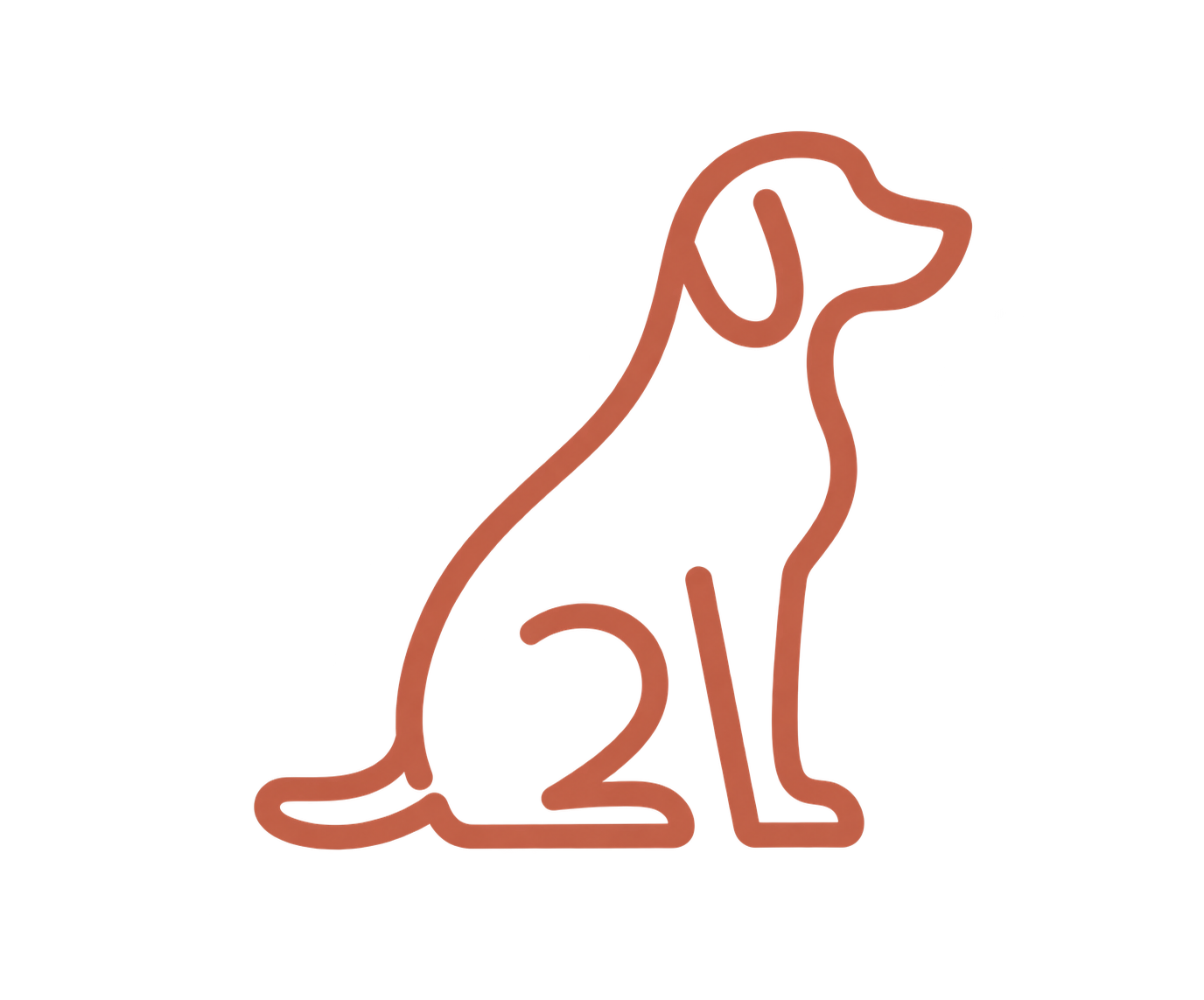 Sitting dog icon.