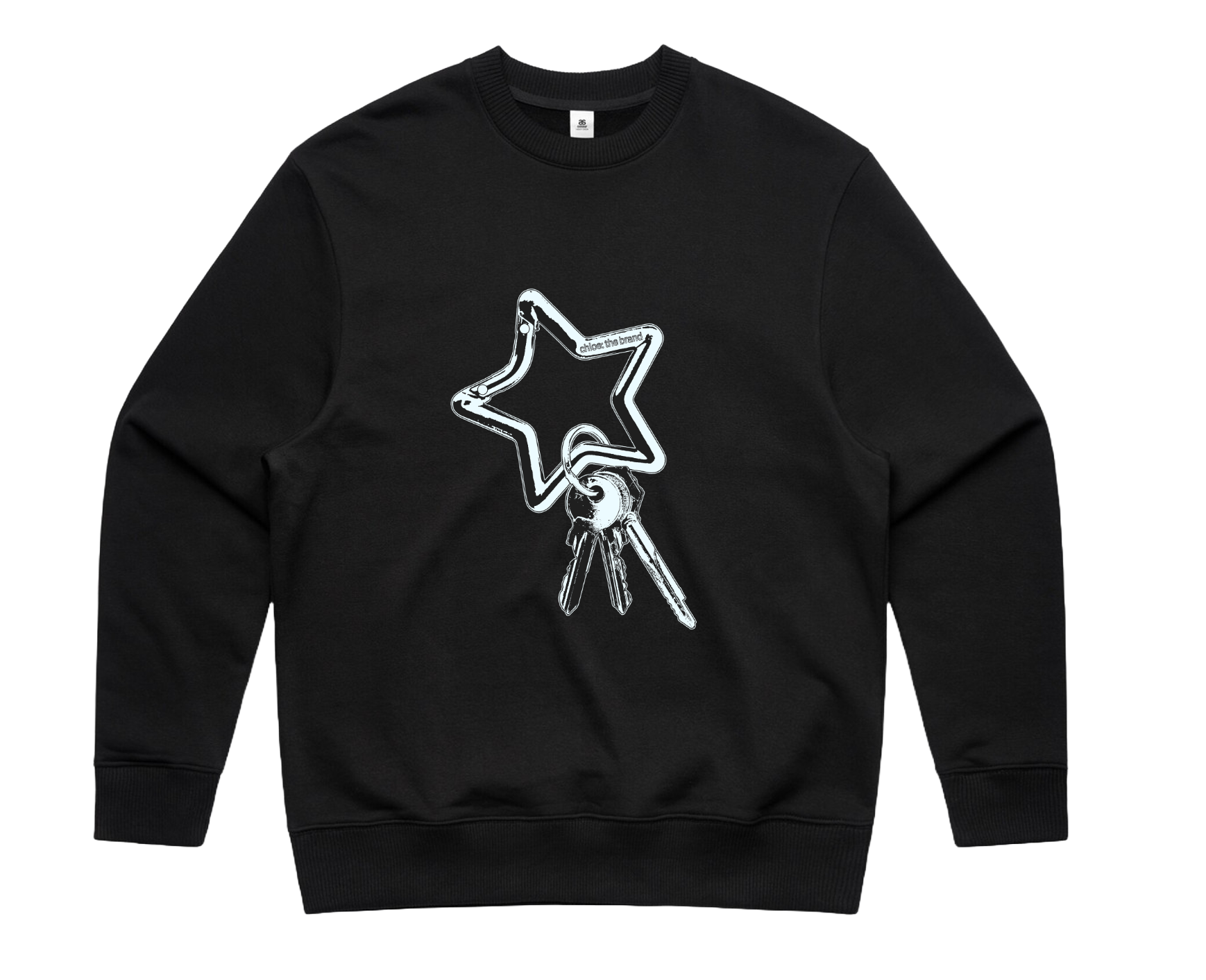 carabiner crew neck (black)