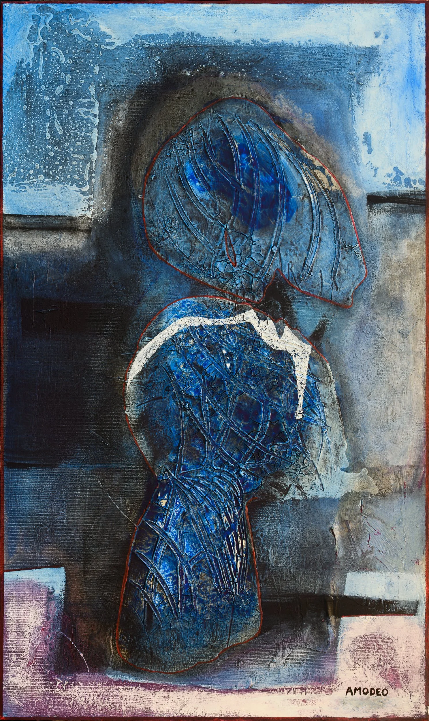  Attrazione 
tecnica mista su tela, 100 x 60 cm, 2022
