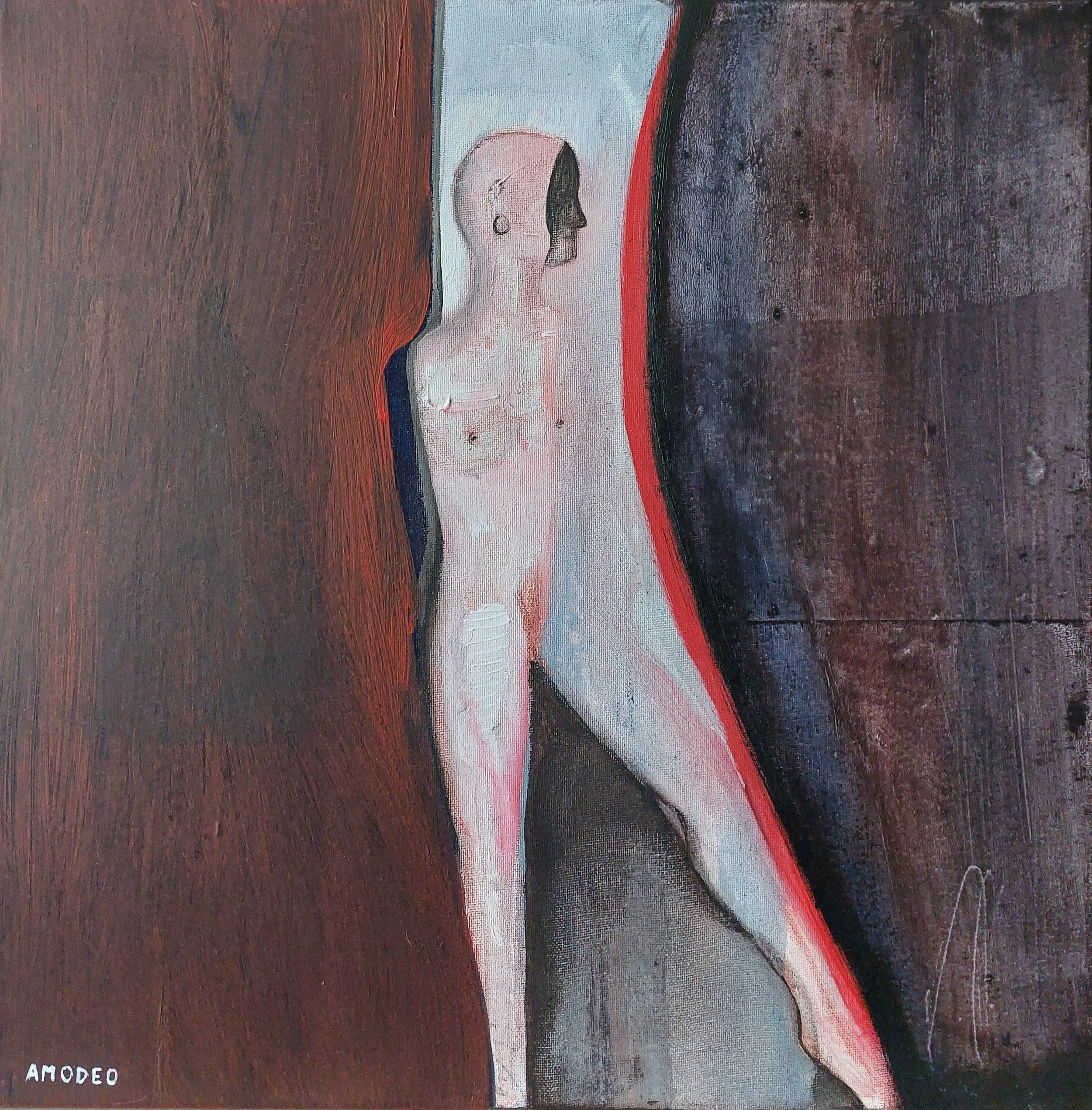  Nudo con maschera 
olio su tela, 50 x 50 cm, 2024

