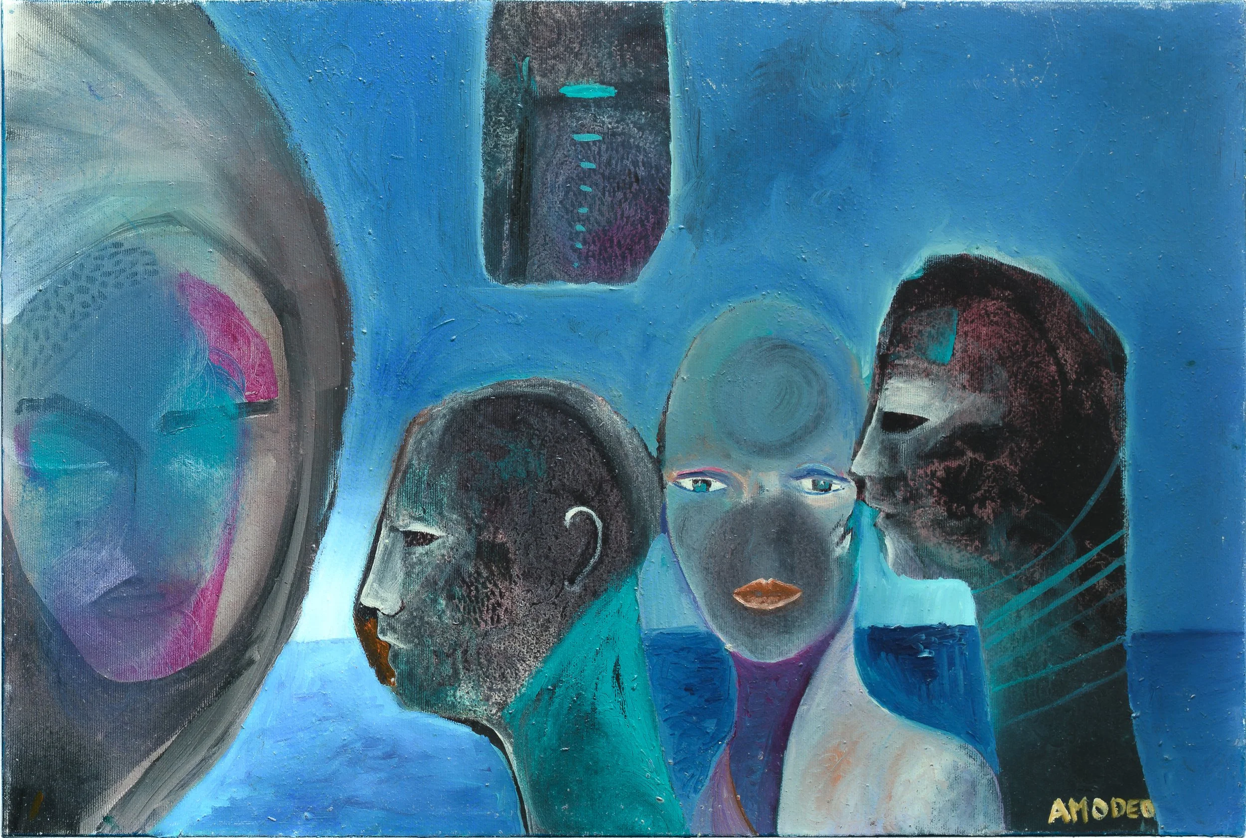  Chiami l'eco e vedrai lo specchio 
olio su tela, 40 x 60 cm, 2016
