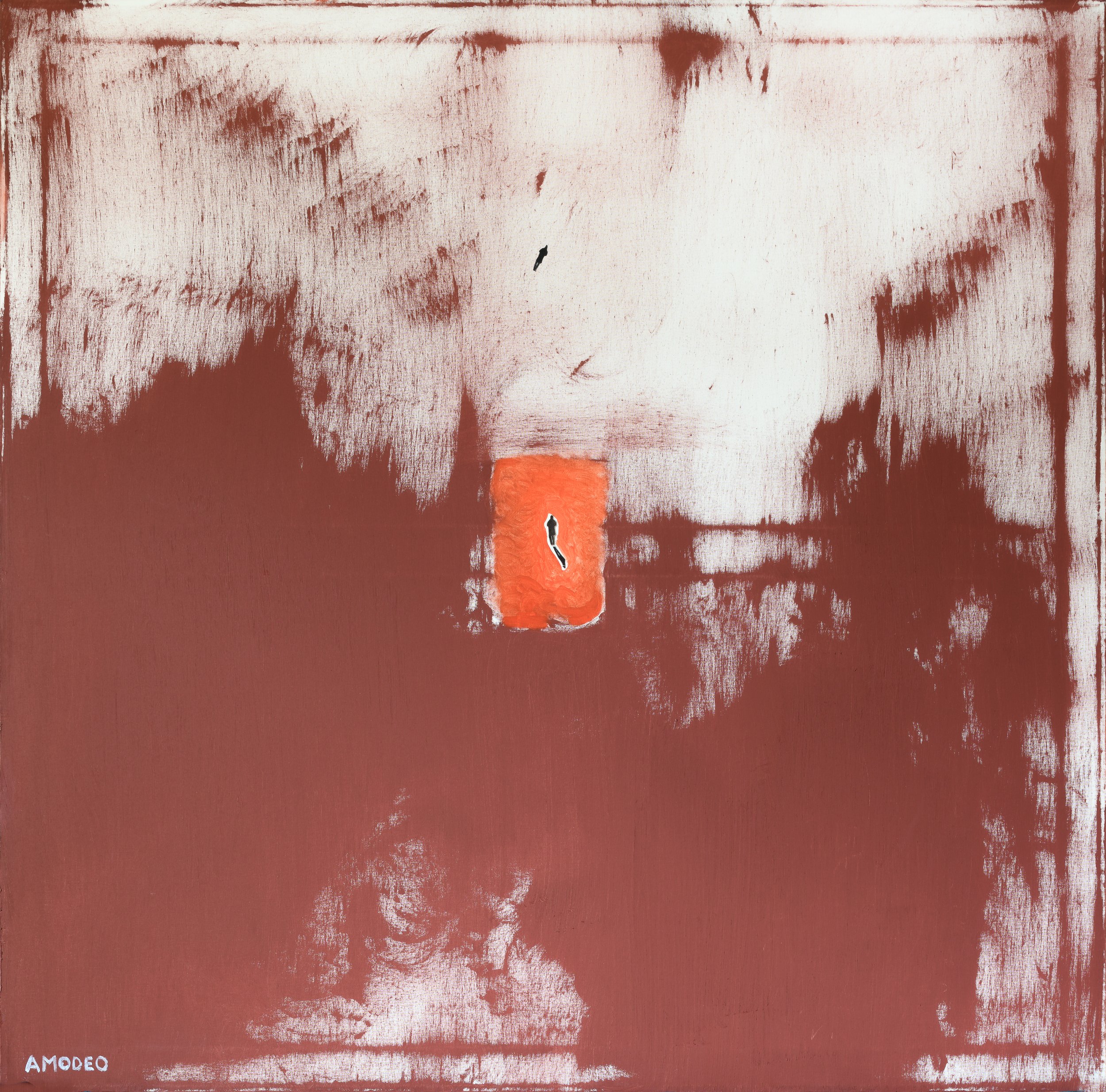  1-One 
tecnica mista su tela, 100 x 100 cm, 2018
.