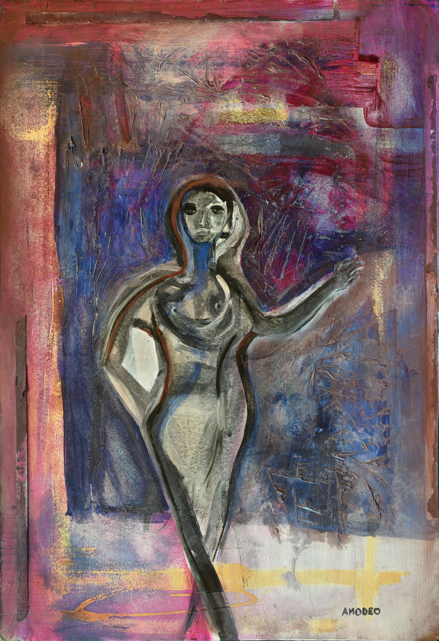  Introitus 
olio su cartone, 100 x 70 cm, 2022
