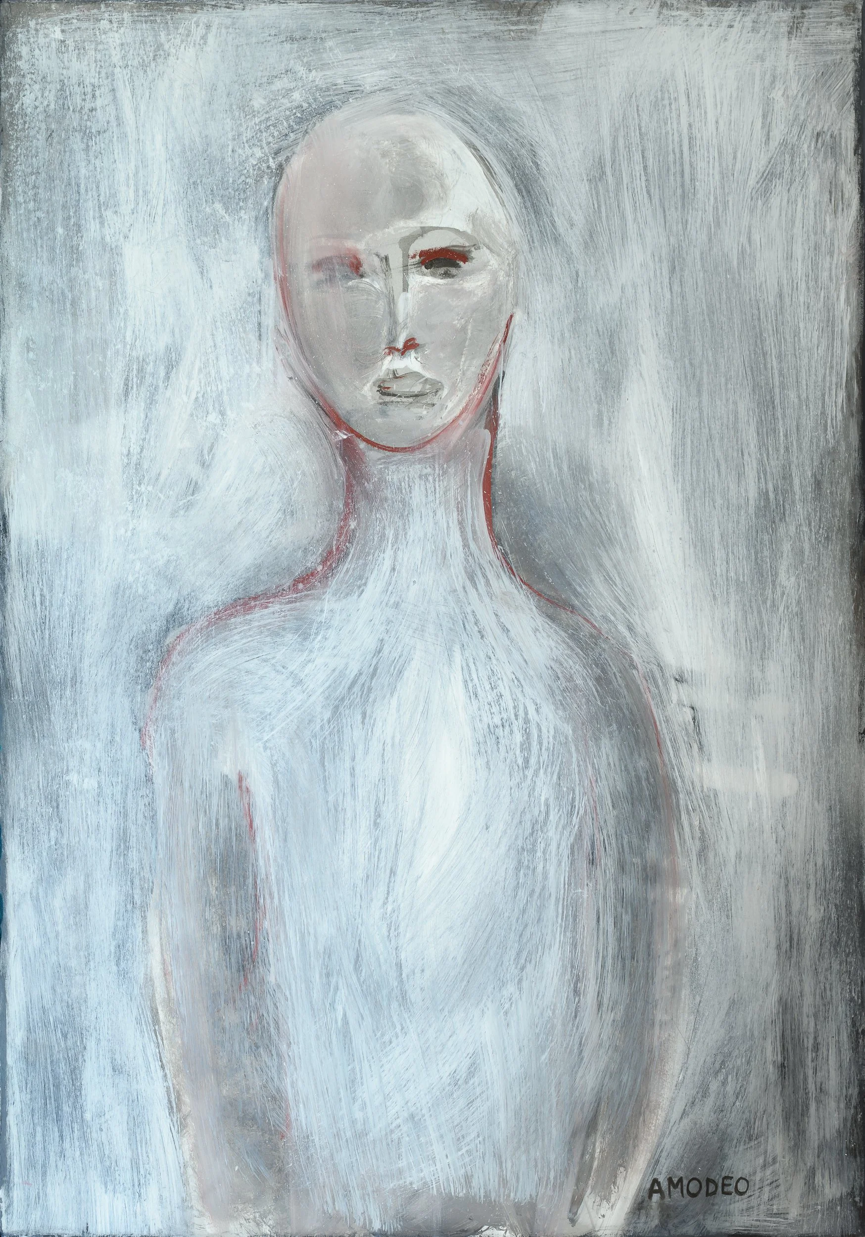  Io sono 
olio su cartone e tela, 101 x 71 cm, 2019
