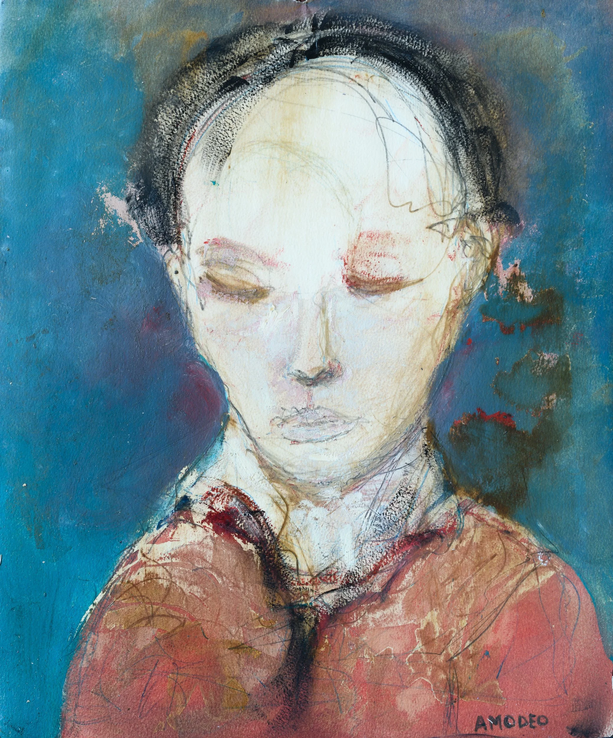  Quando sono 

olio su carta e tavola, 48 x 40 cm, 2016
