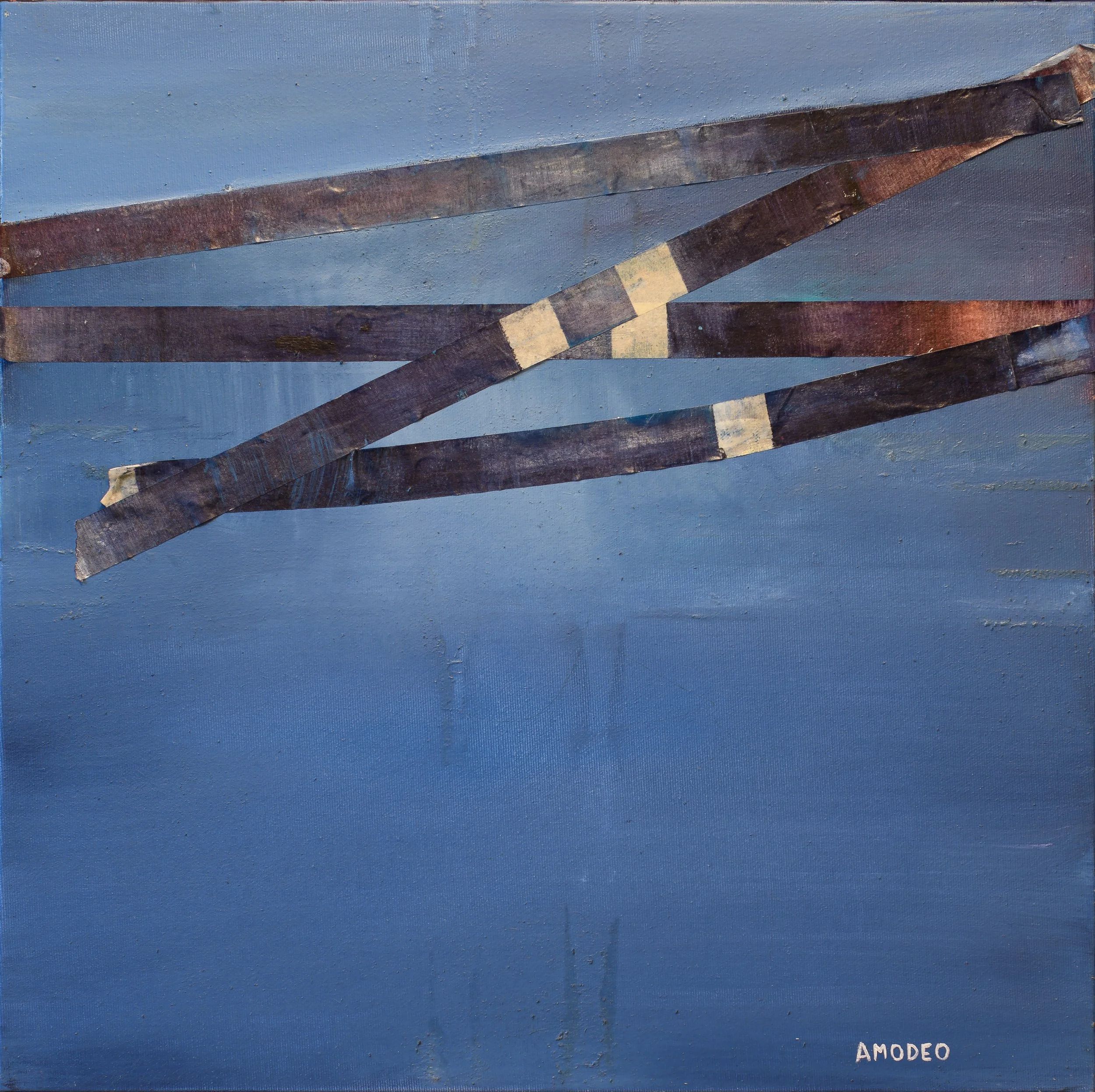  Oltre il silenzio della tela 
tecnica mista su tela, 50 x 50 cm, 2023
