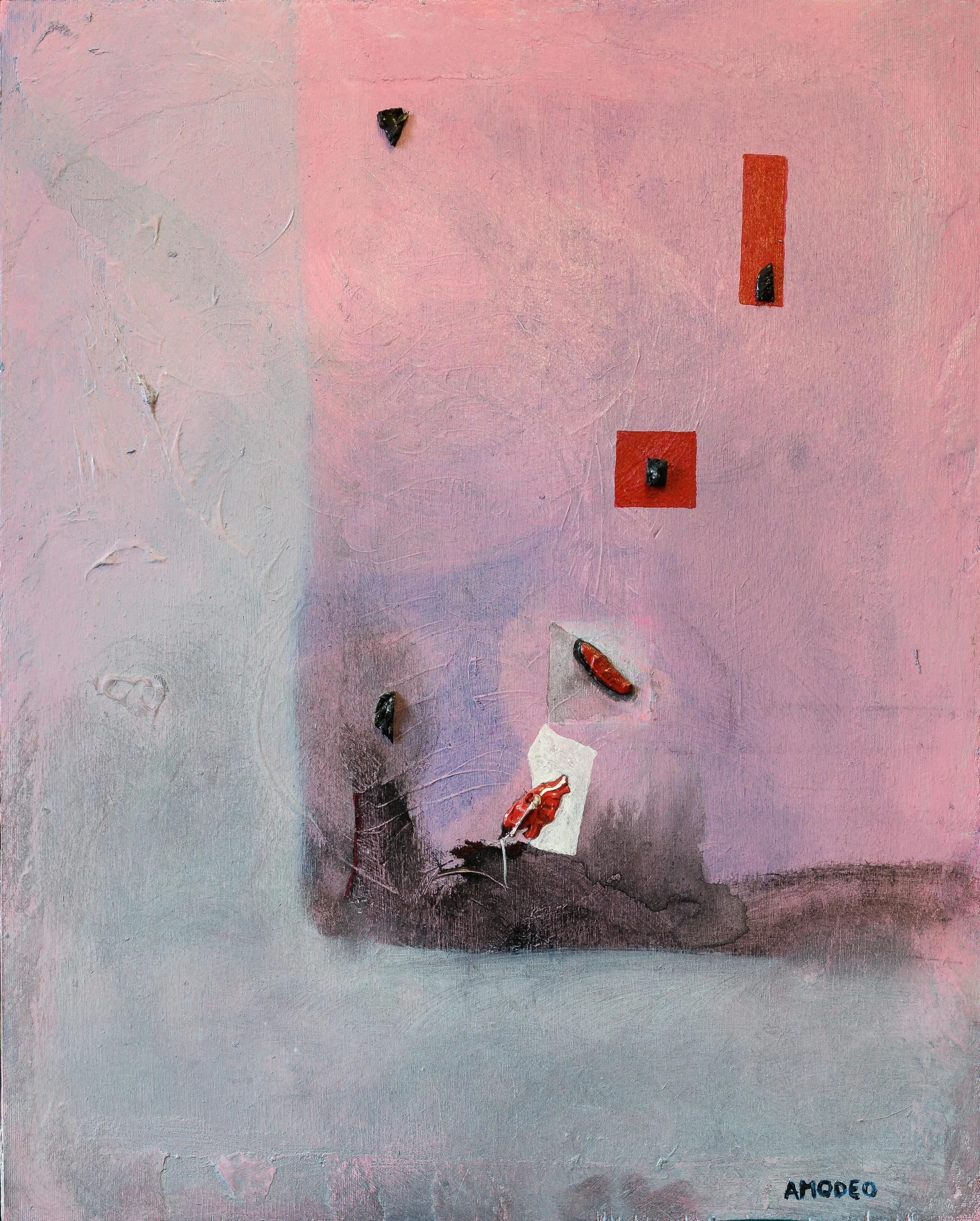  Crogiolo di una storia 
tecnica mista su legno, 50 x 40 cm, 2022


