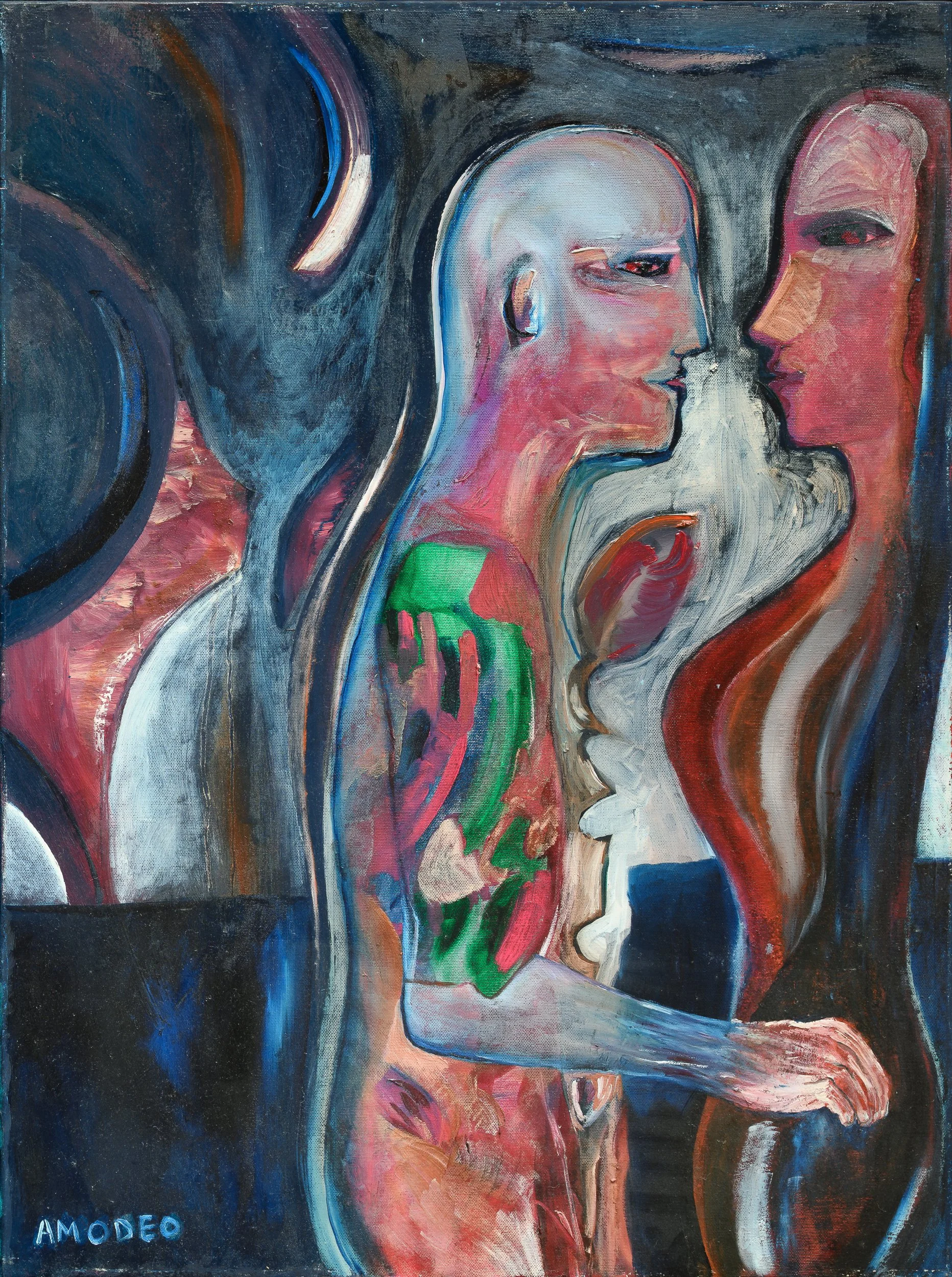  Siamo natura umana 
olio su tela, 100 x 80 cm, 2010
