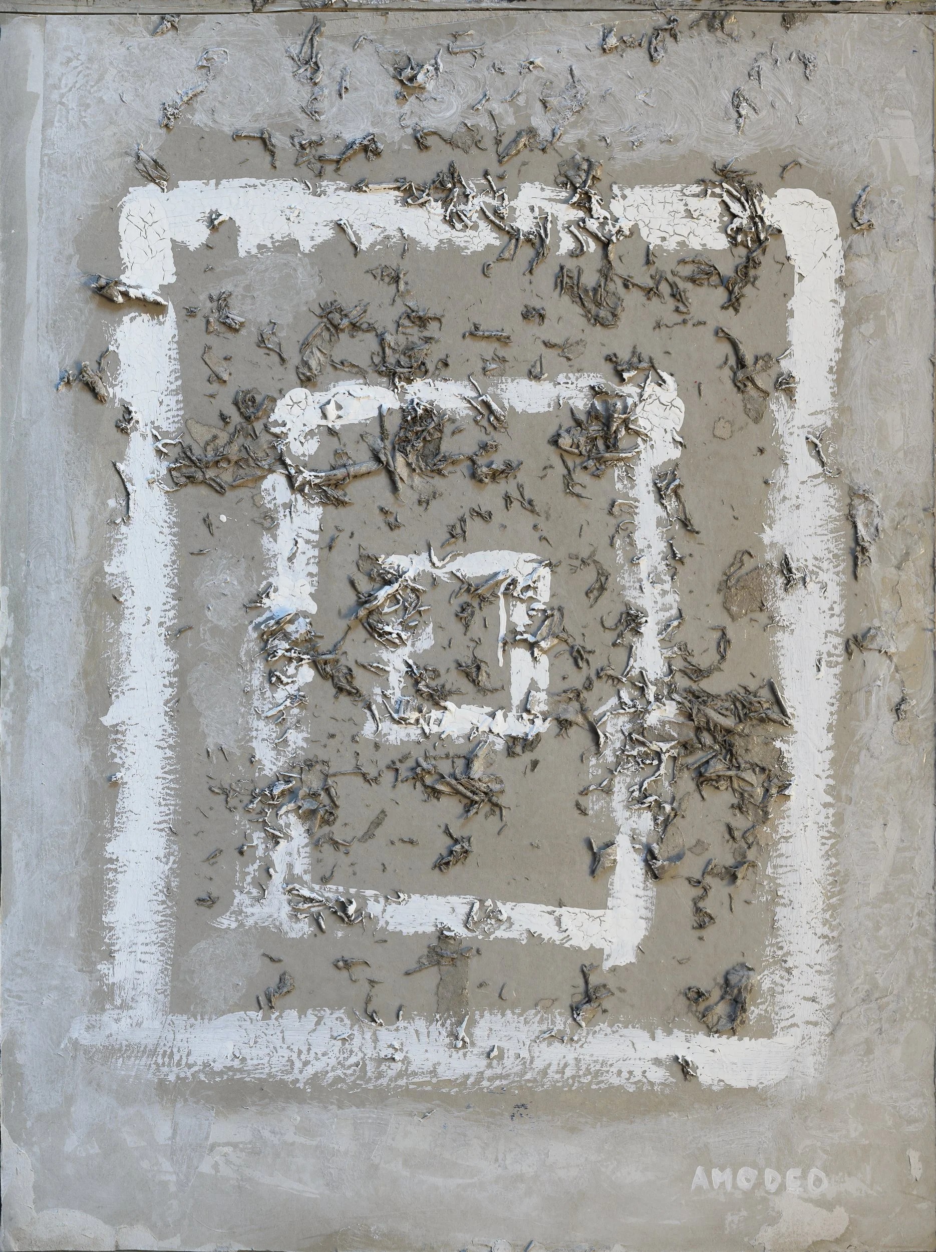  Dio di lotta 
tecnica mista su cartoncino e tela, 80 x 60 cm, 2018
