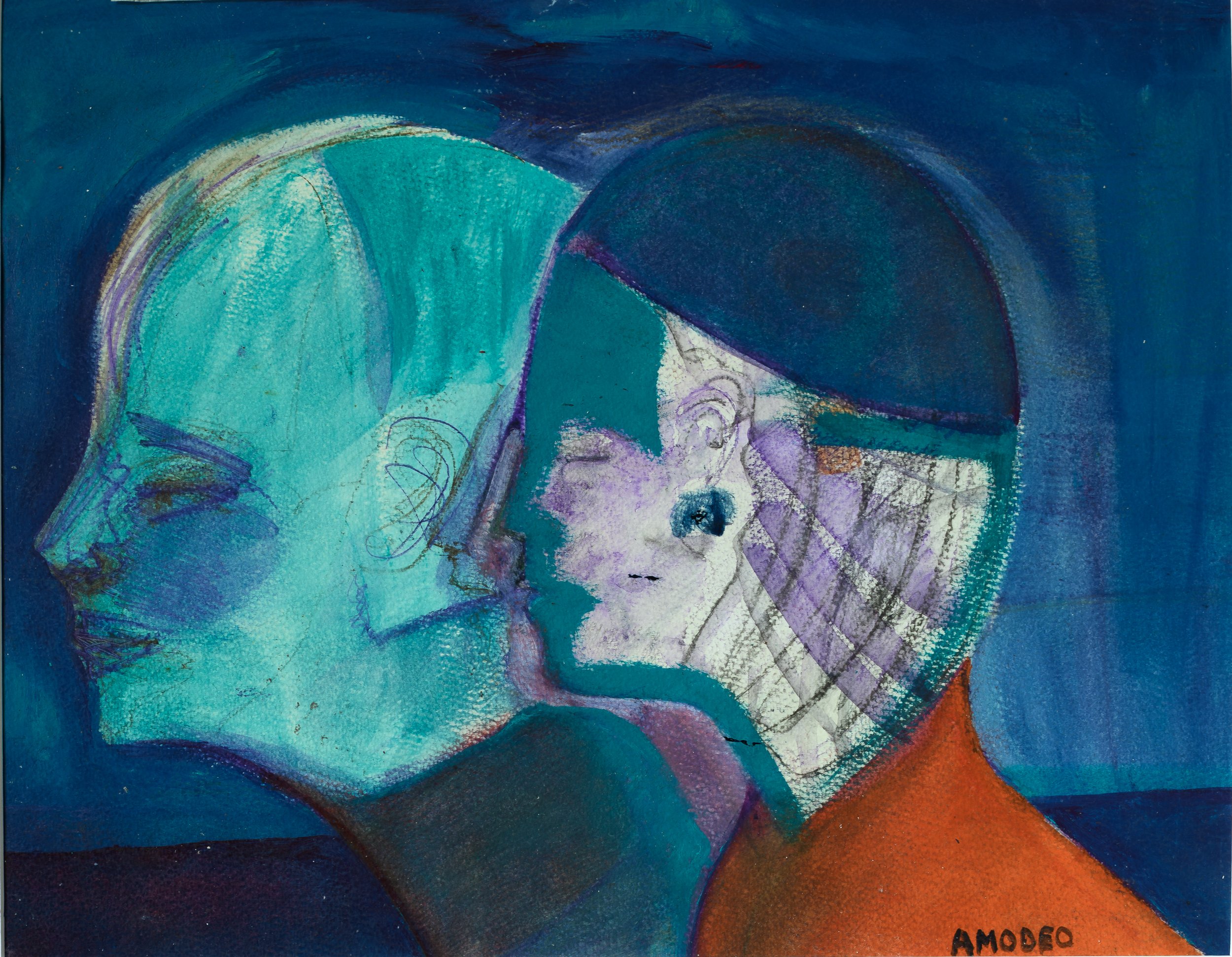  Contrasti assenti 
olio su cartoncino, 40 x 50 cm, 2016
