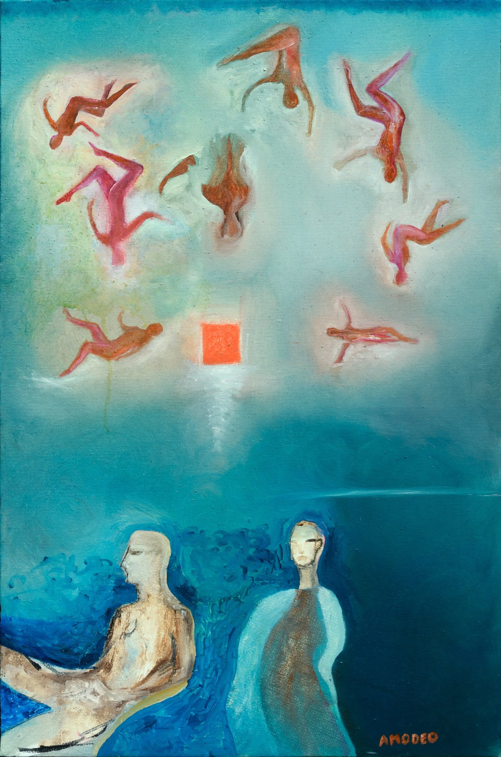 Sole quadrato 
olio su tela, 60 x 40 cm, 2015
