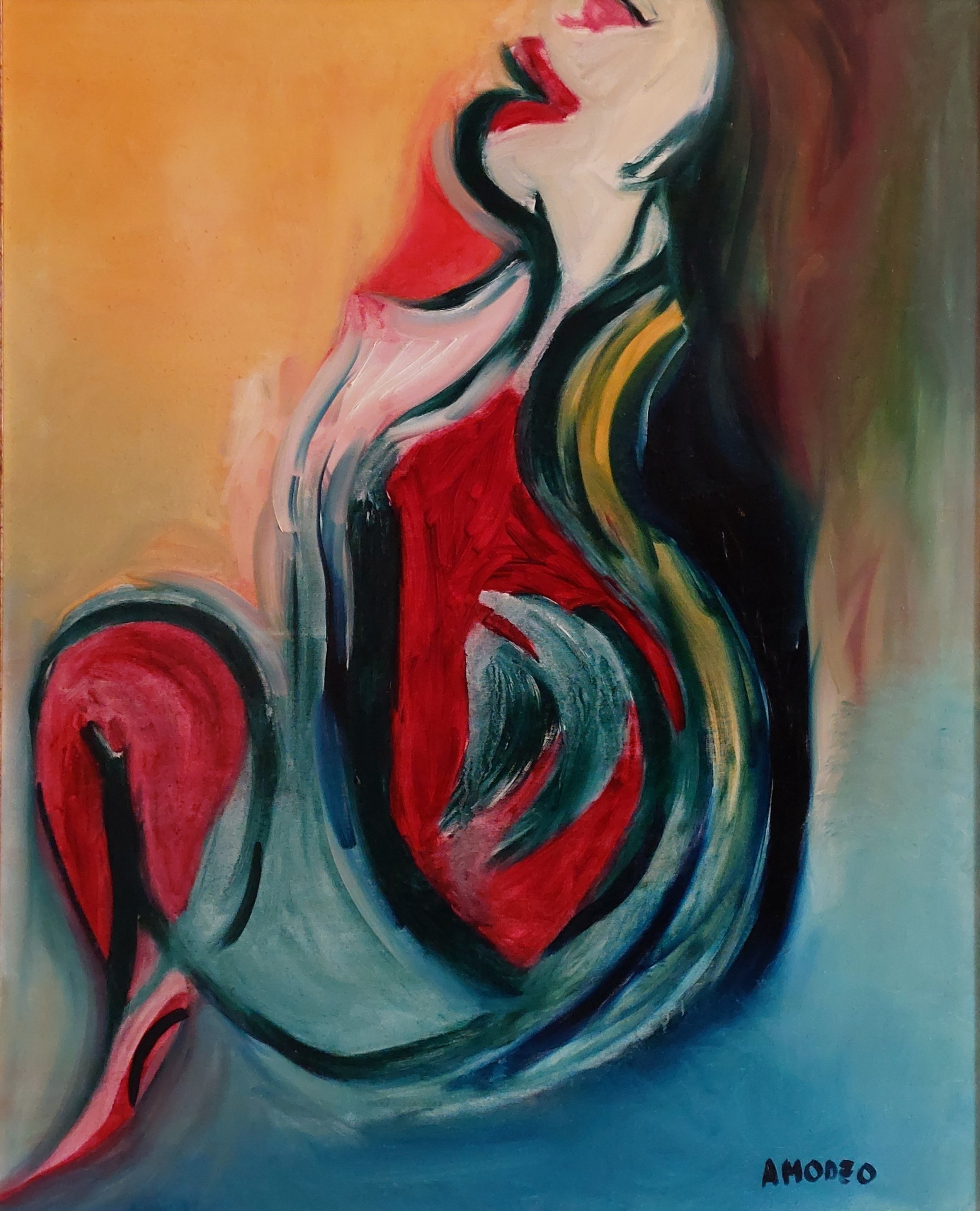  Orgastic Angel 
olio su tela, 100 x 80 cm, 2009
