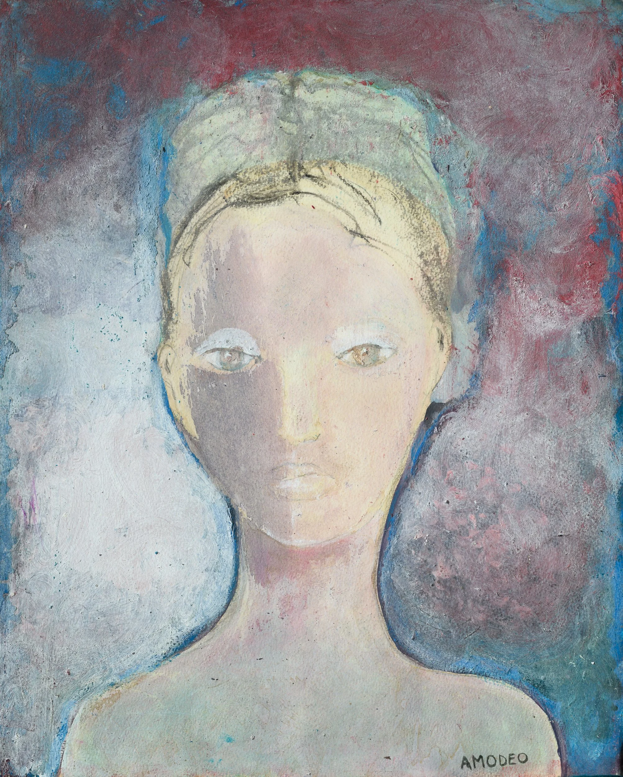  Anima dolce corpo 
olio su carta, 50 x 40 cm, 2018

