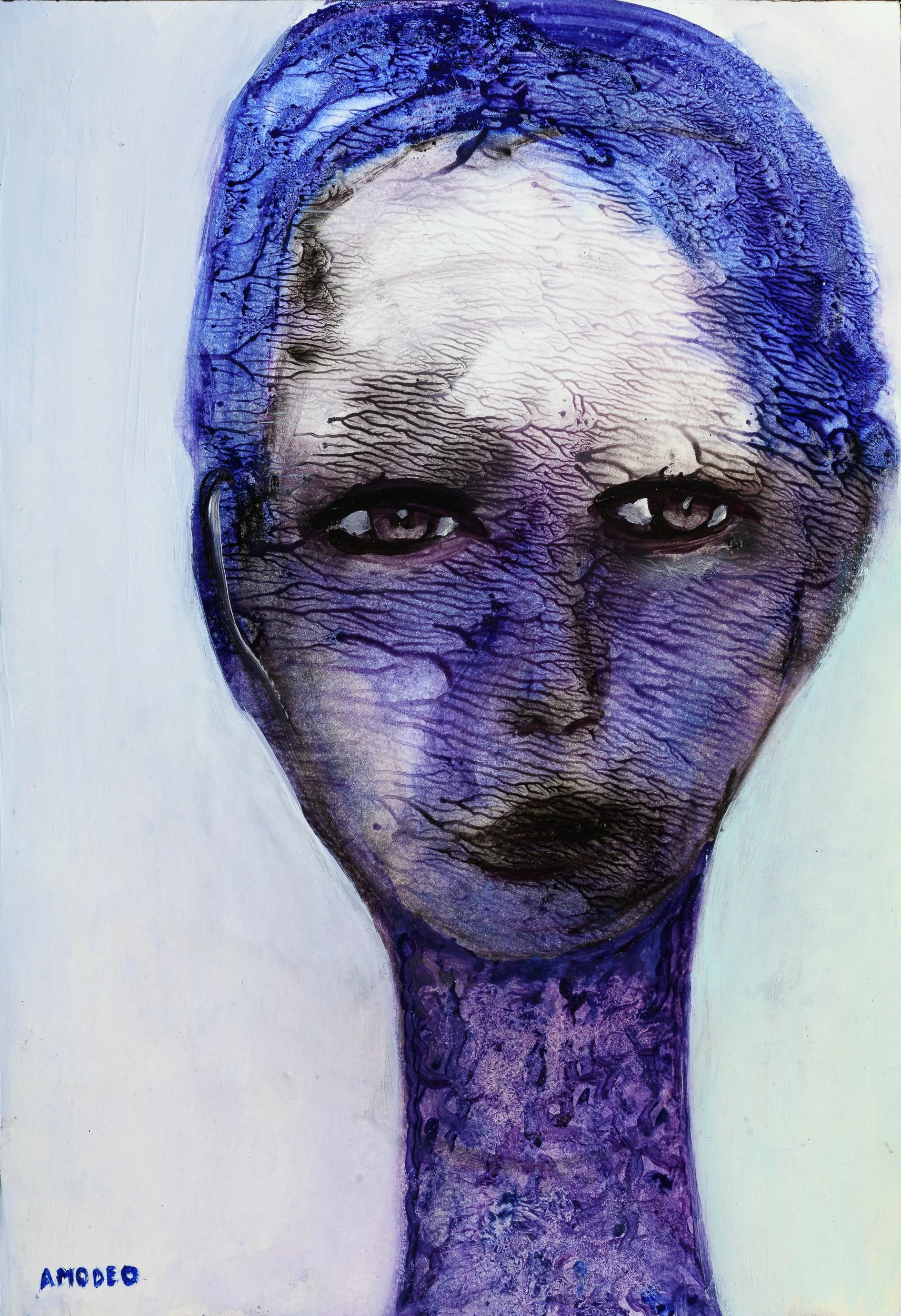  Confine 
olio su carta e tavola, 48 x 33 cm, 2022
