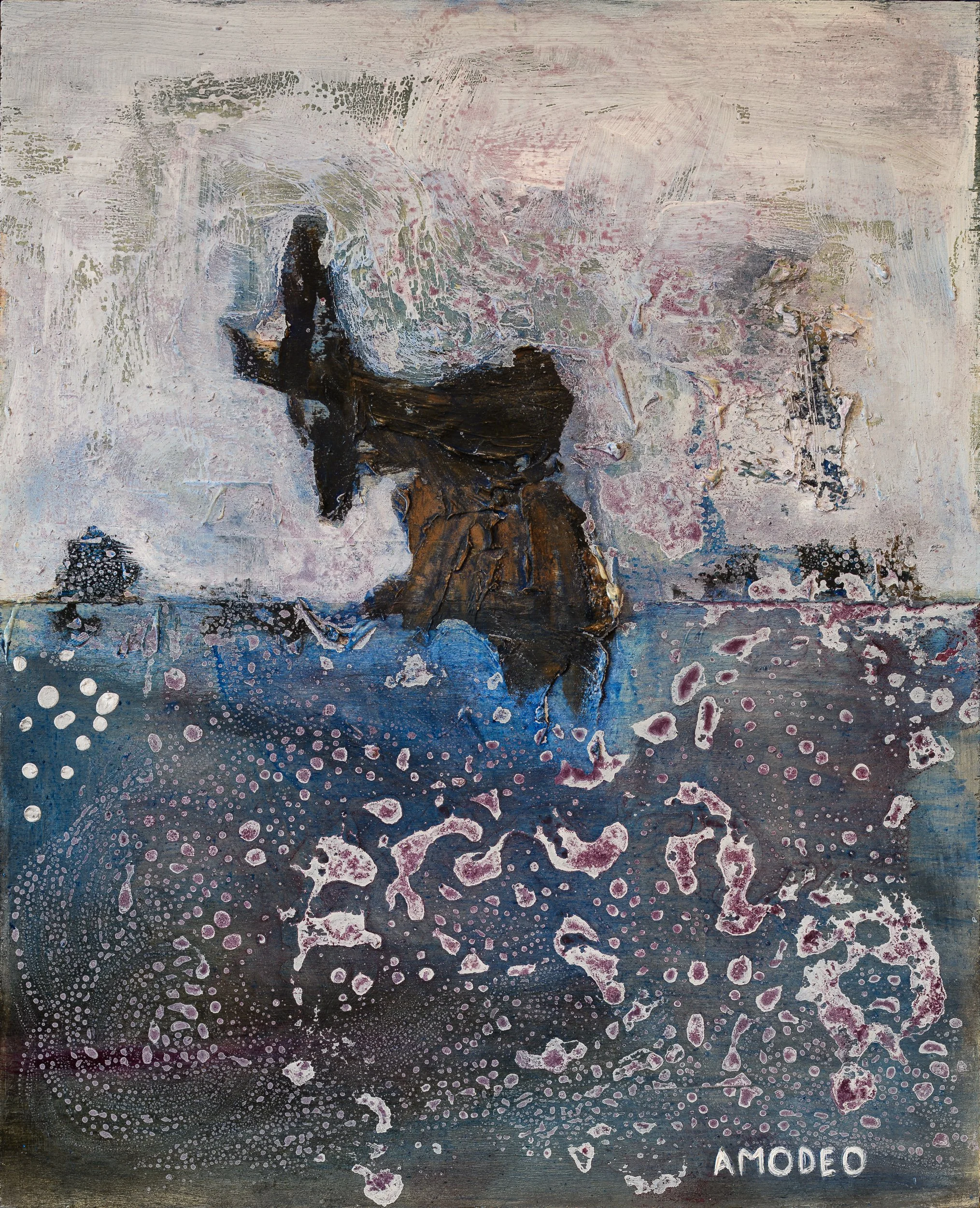  Lotta 
tecnica mista su tavola, 62 x 50 cm, 2021
