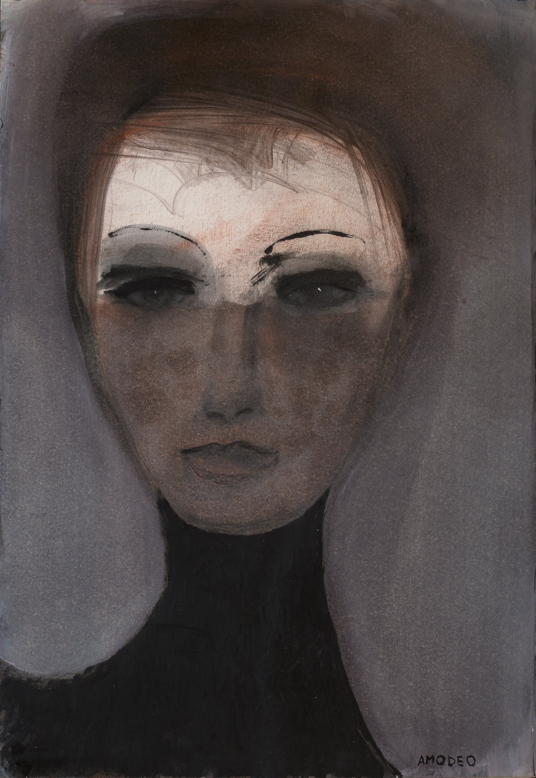  Oltre 
olio su carta e tavola, 48 x 33 cm, 2022
