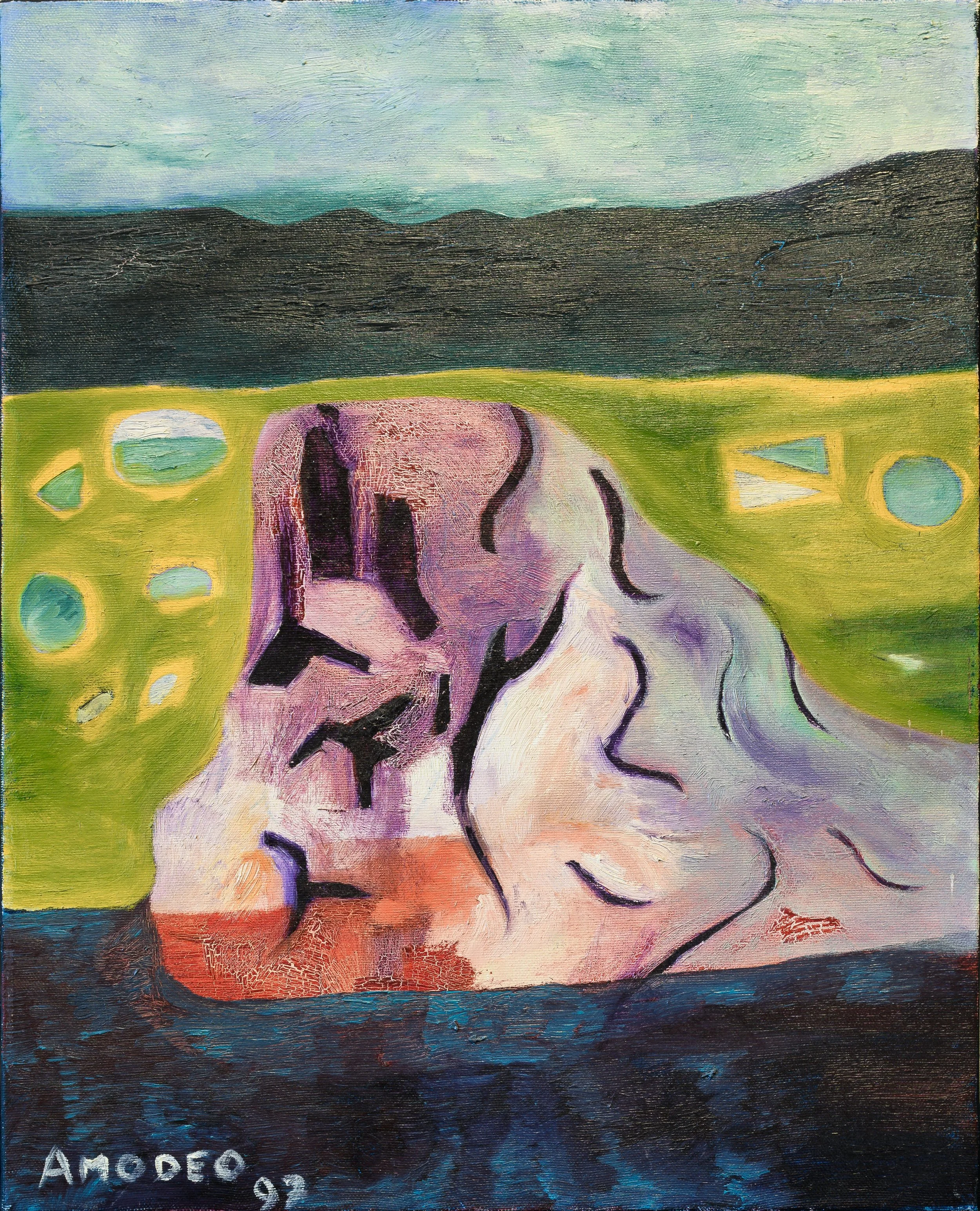  Ascesi 
olio su tela, 40 x 30 cm, 1997
