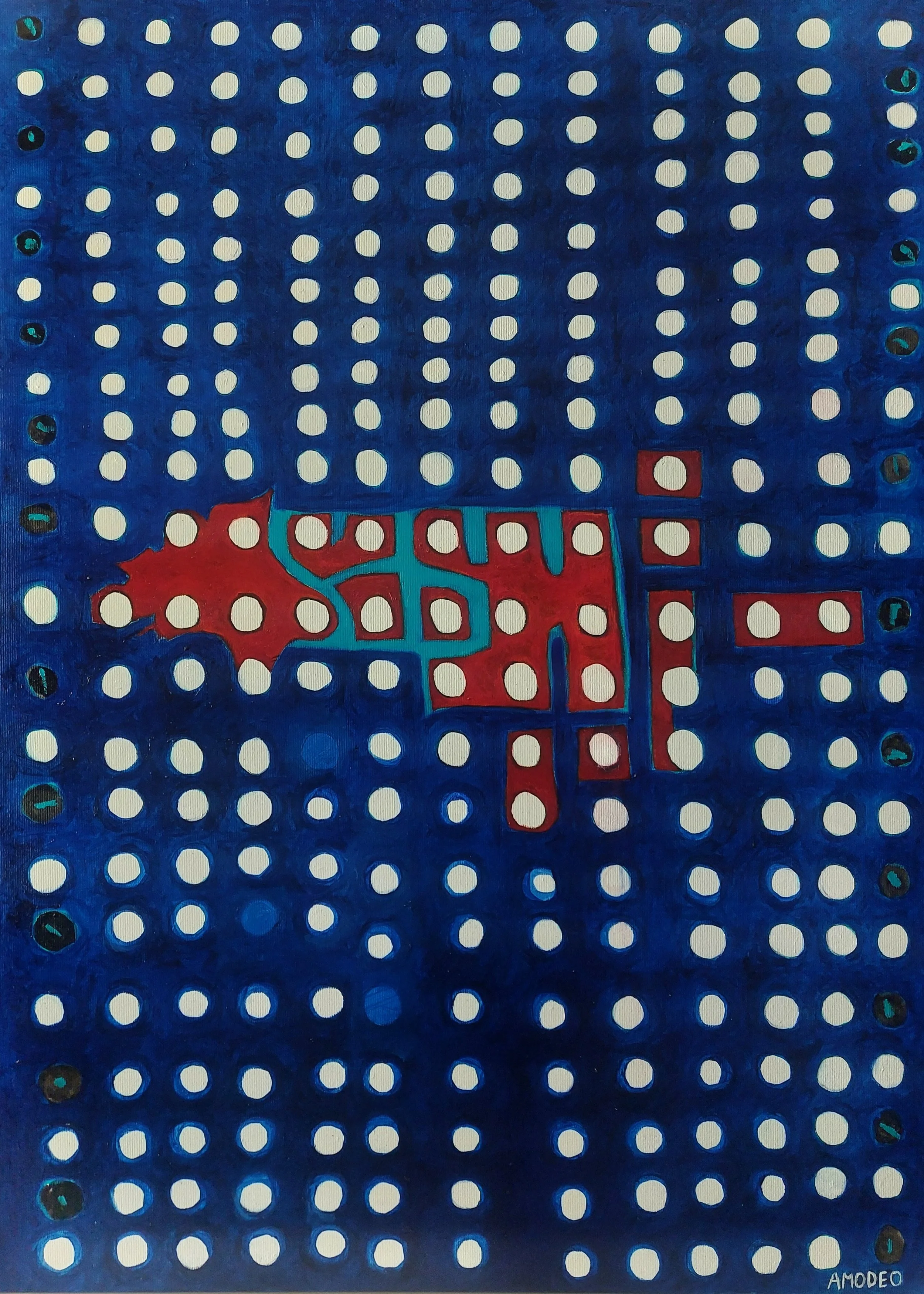 Messaggio 
olio su tela, 80 x 60 cm, 2024
