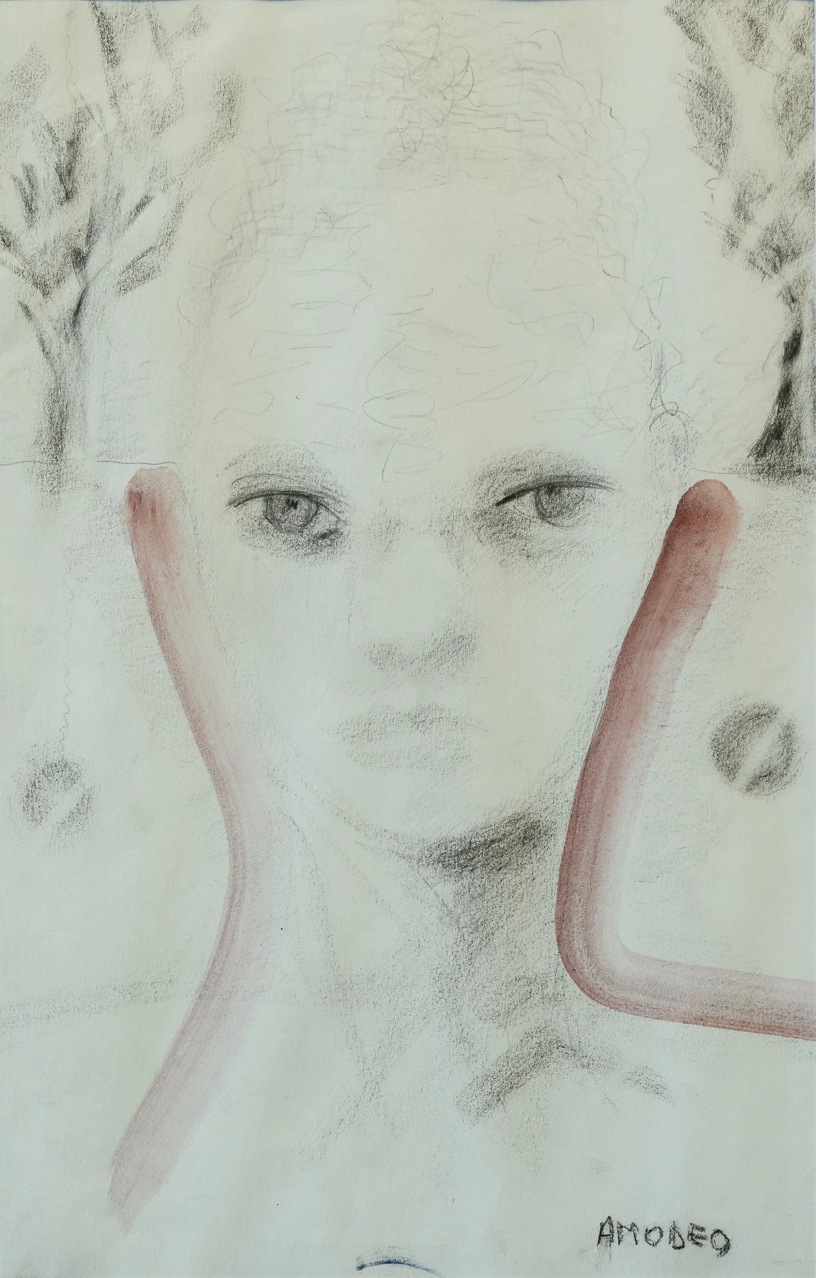  Stringeva segreta l'essenza 
tecnica mista su carta e tavola, 39 x 25 cm, 2018
.