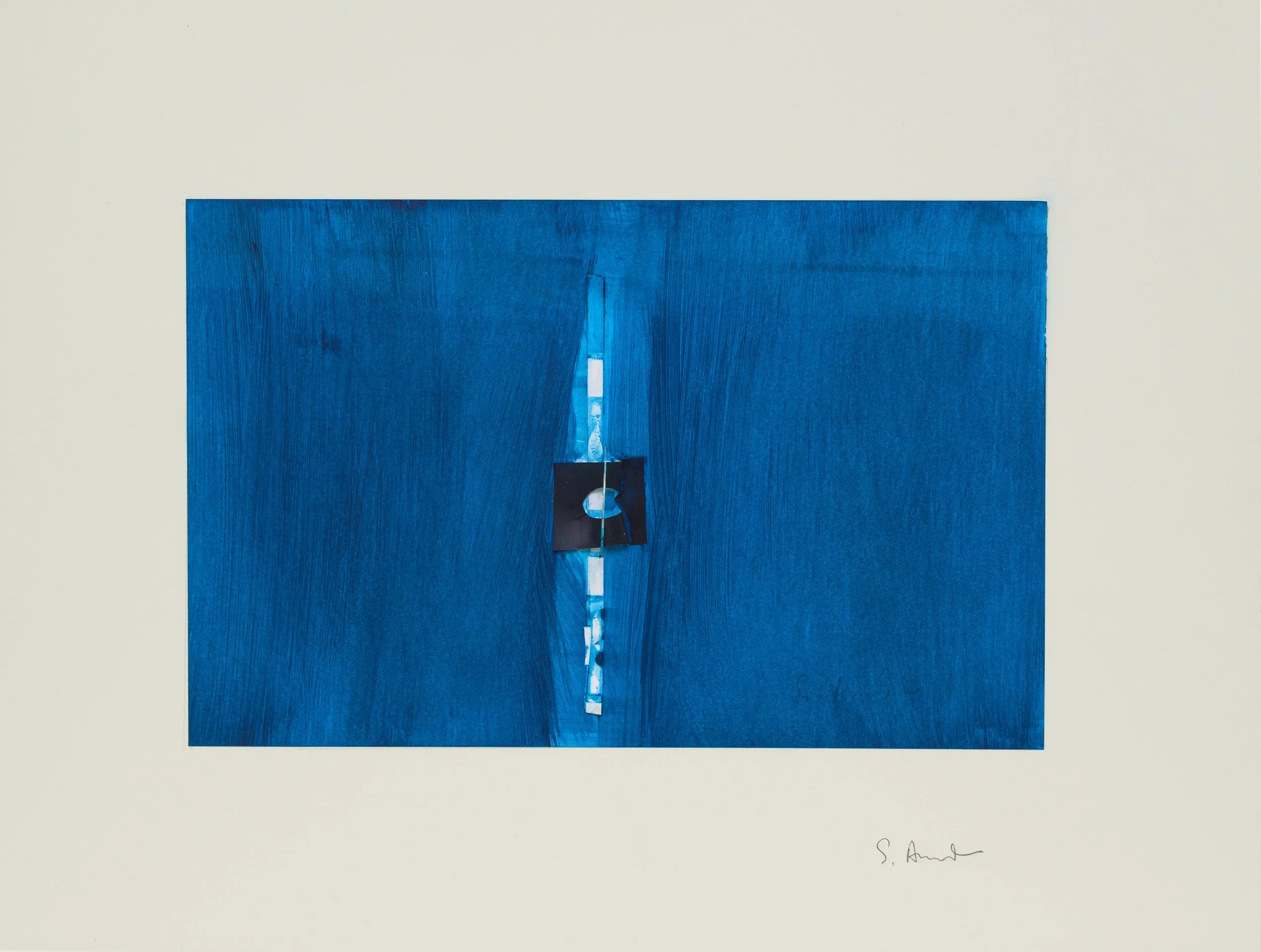  Anima di bandiera pervicace 
tecnica mista su cartoncino e tela, 48 x 64 cm, 2025
