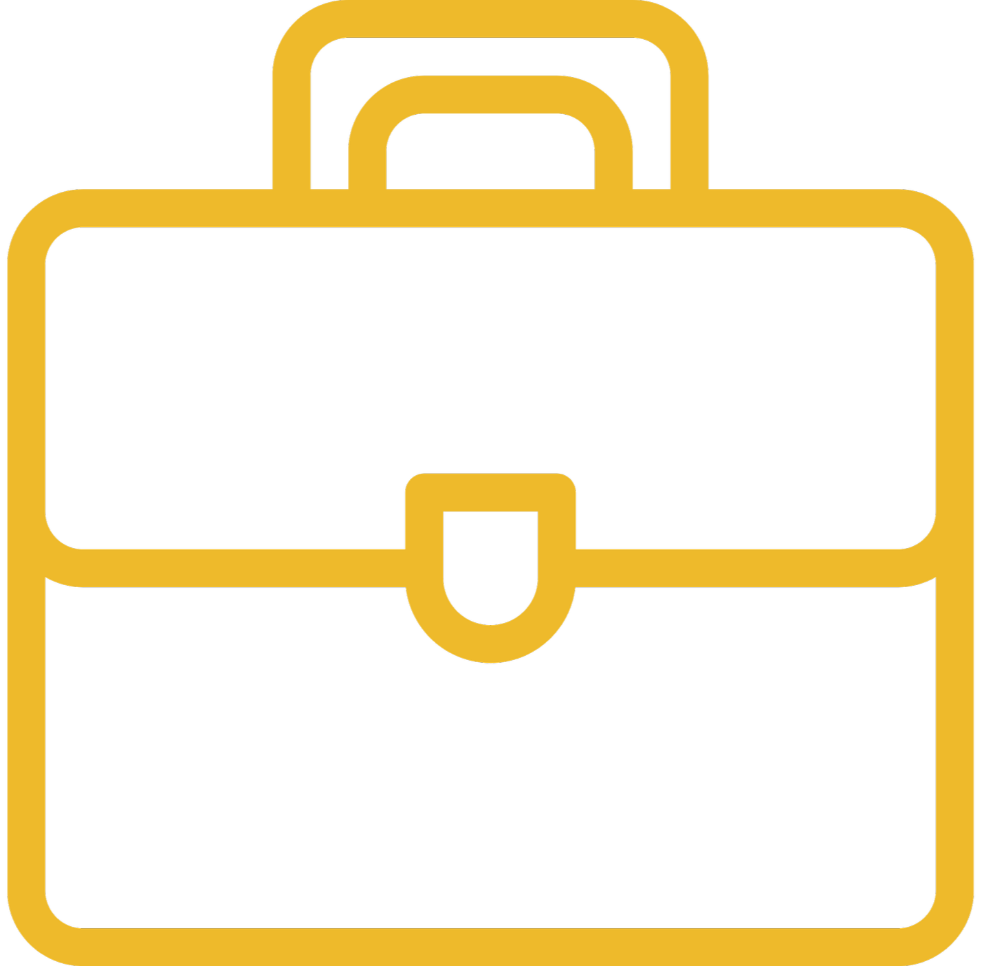 Icon of a yellow briefcase with a handle, outlined in black.