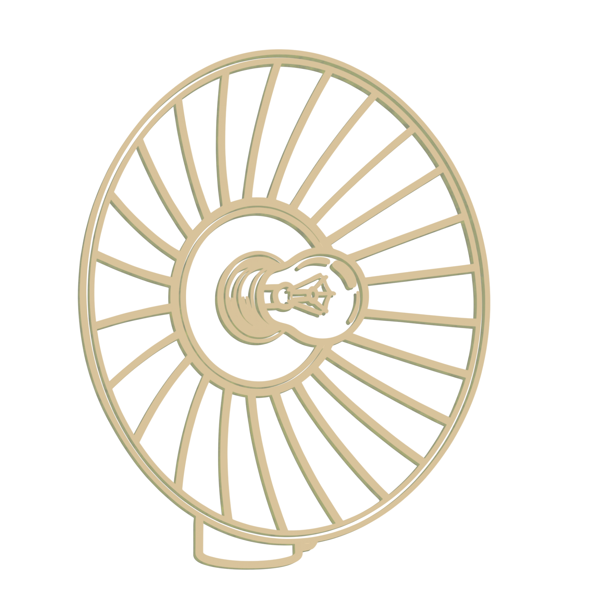 A stylised image of an old photography flash bulb