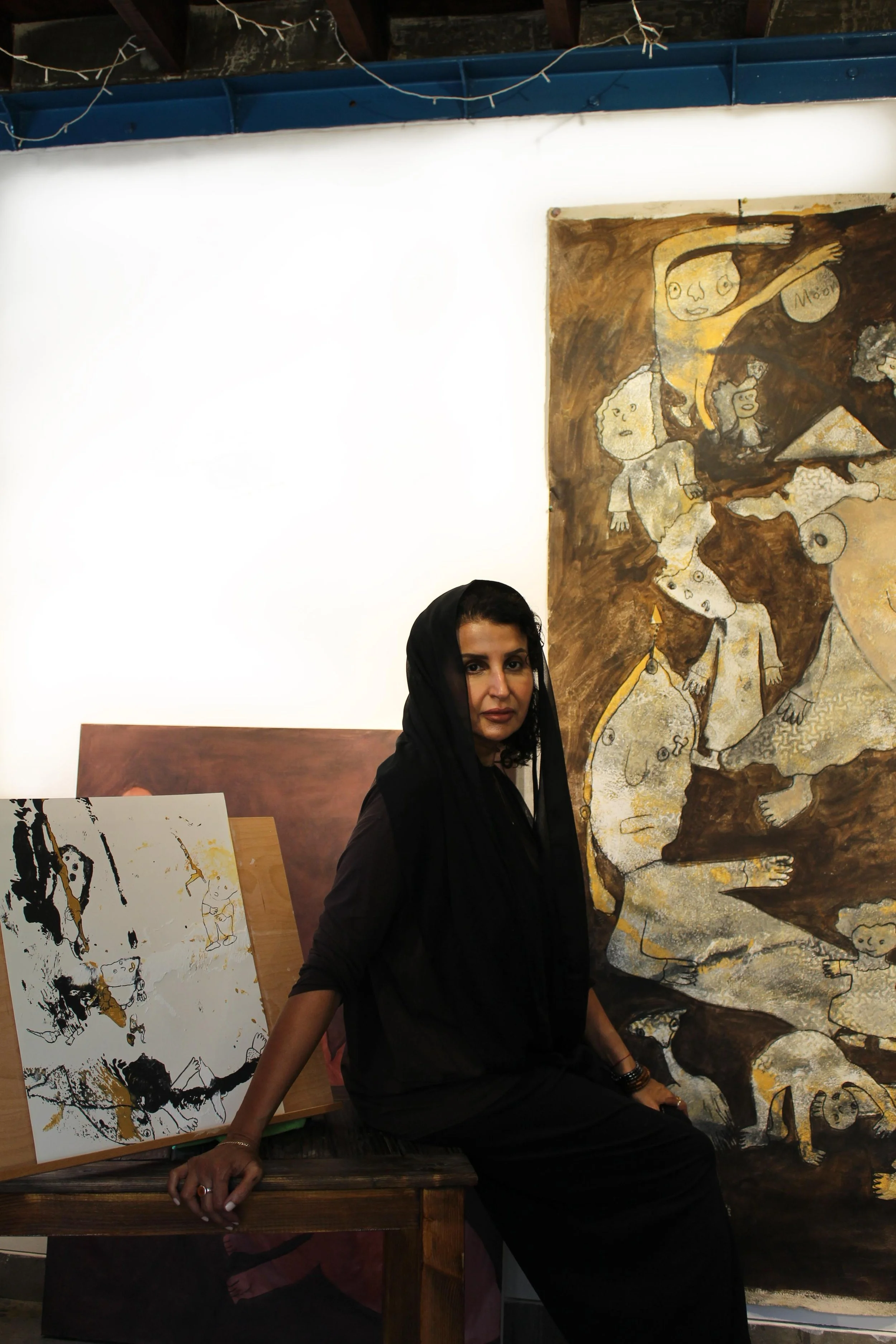 Wedad AlBakr - Saudi Arabian Fine Artist and Painter - Cover of Article titled "On Presence, Surrender, and Meeting Herself"