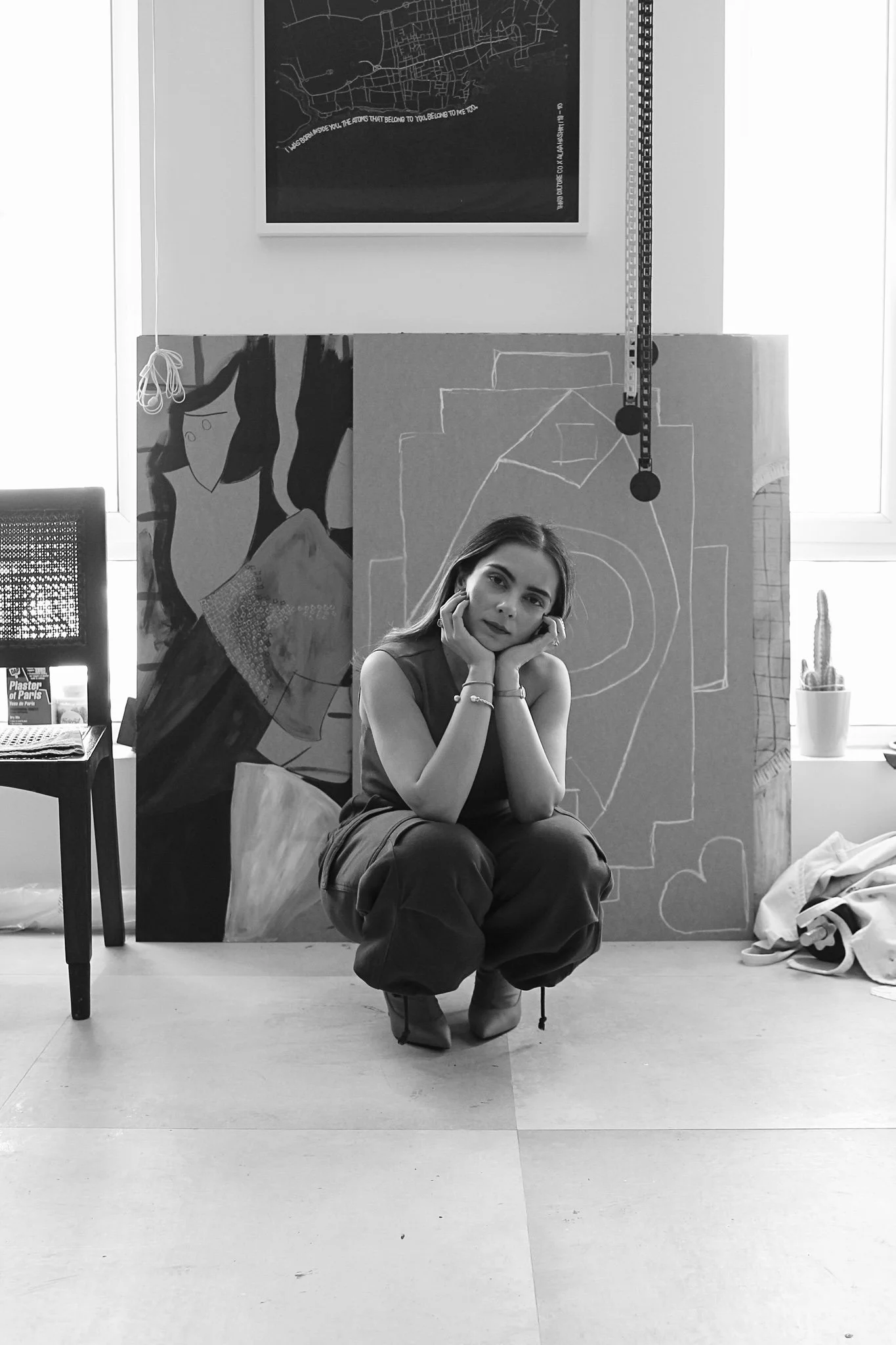 Portrait of Shaima Shamsi, Artist holding an MFA from NYU Abu Dhabi, work revolves around absence and what it holds. Working across sculpture, paper, and installation.