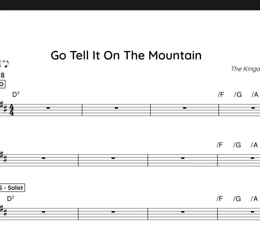 Go Tell It On The Mountain - Horn Arrangement