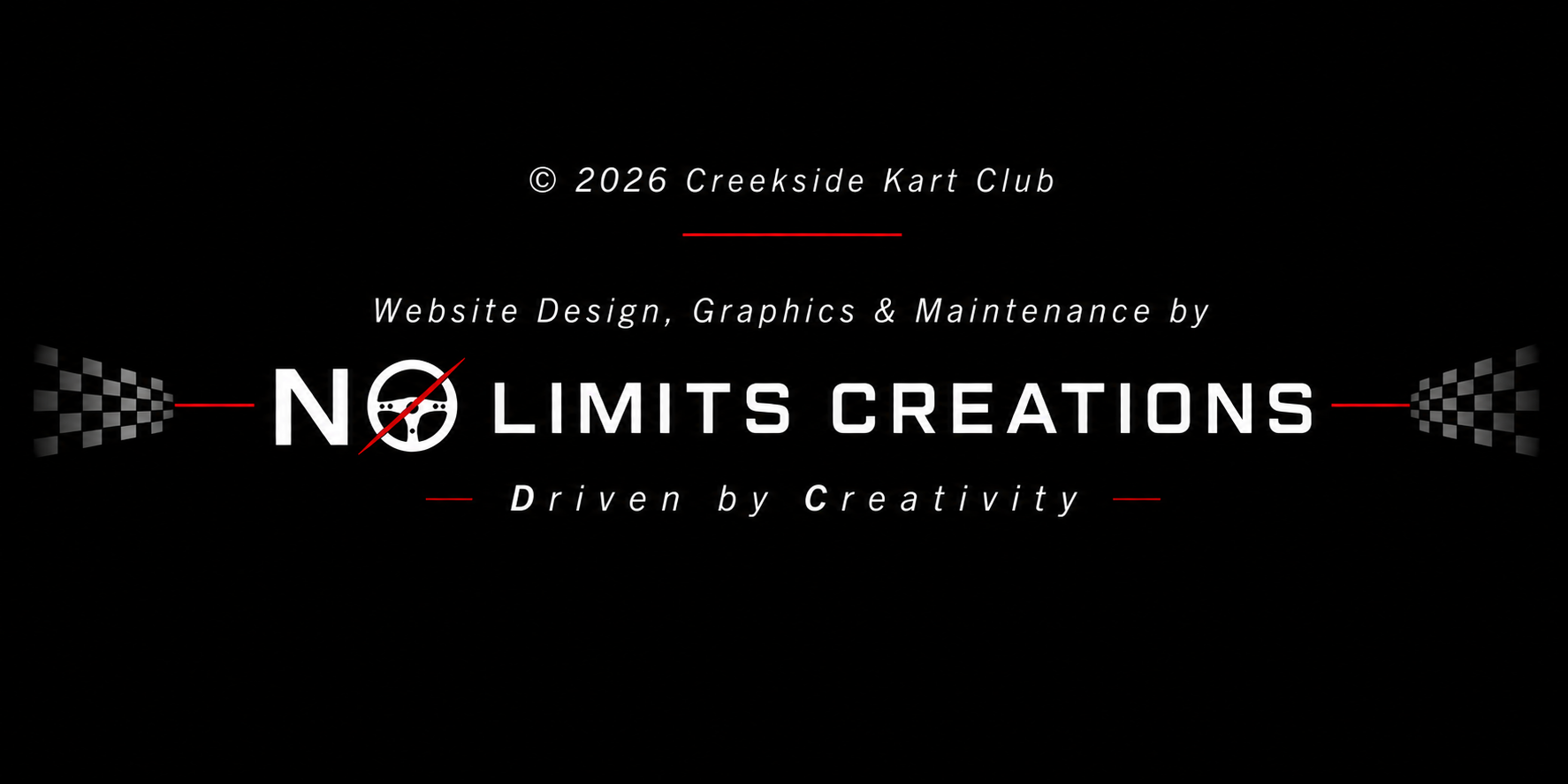 CREEKSIDE KART CLUB WEB DESIGNER NO LIMITS CREATIONS