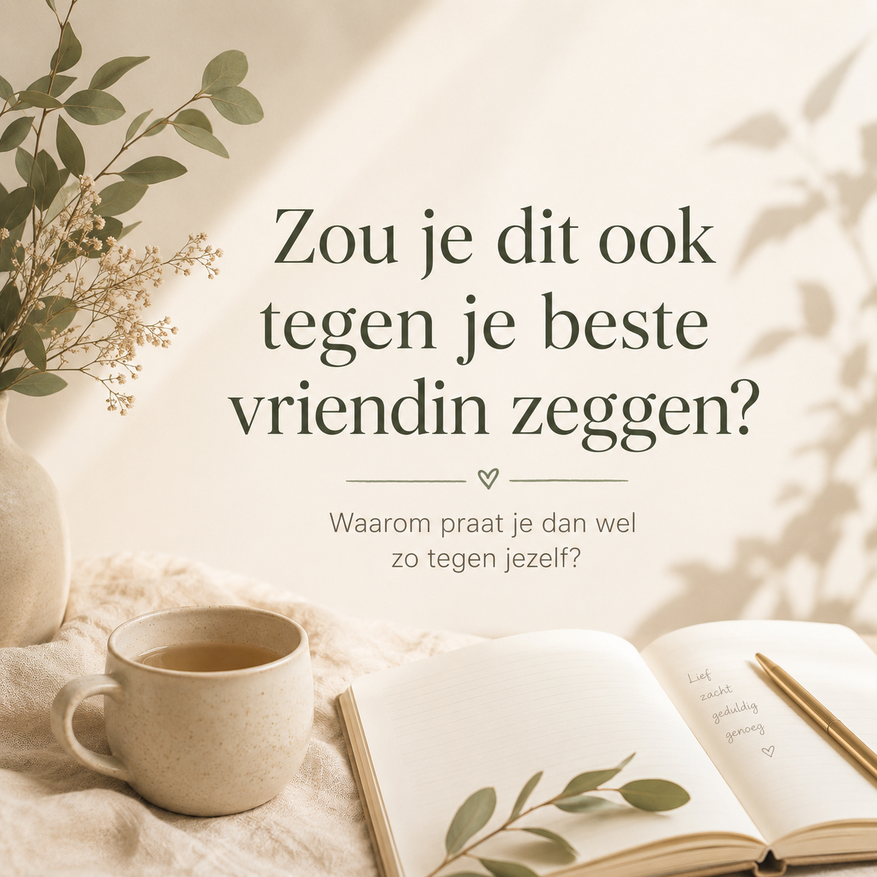 Waarom ben je zo streng voor jezelf?
