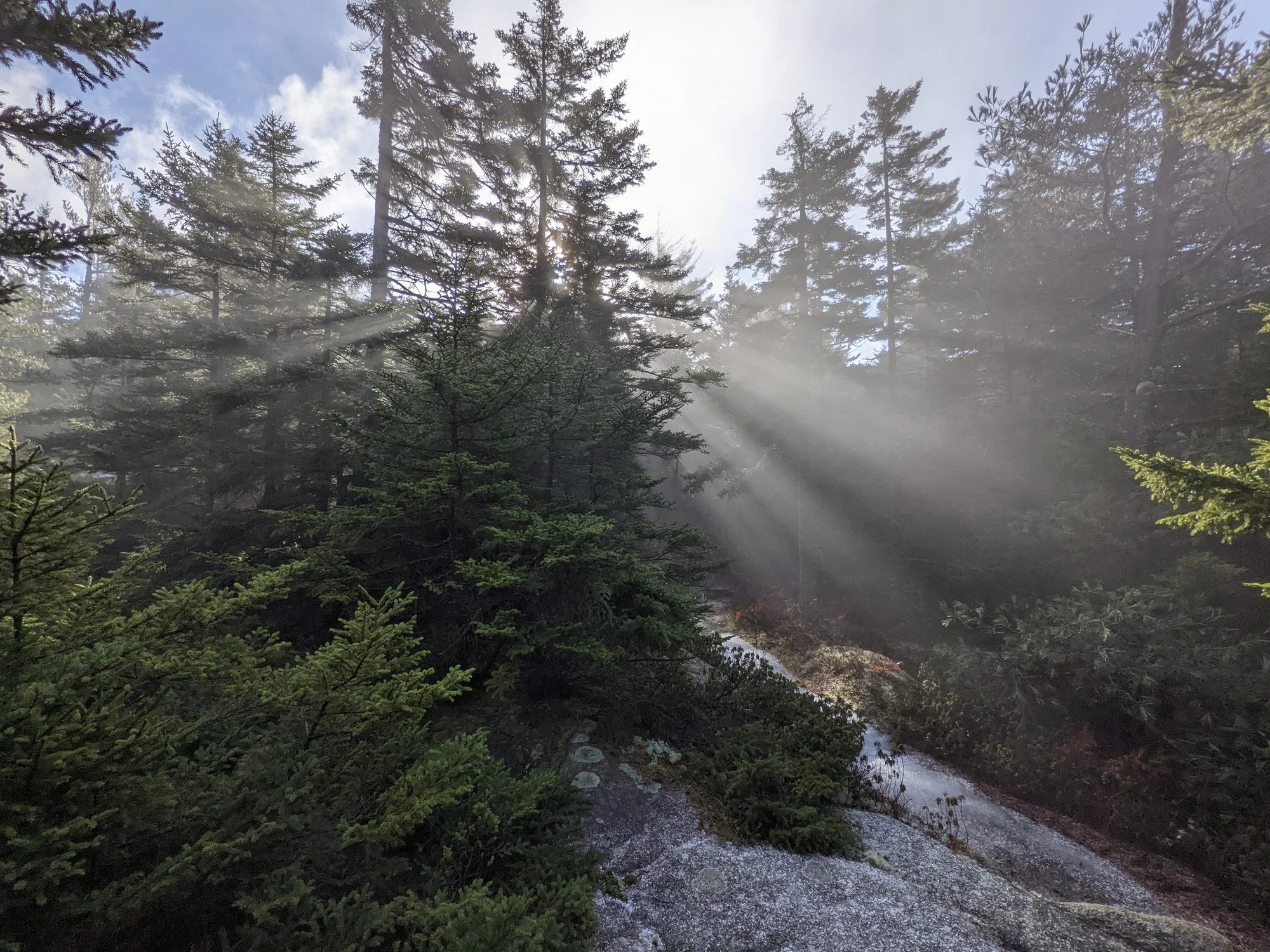 Sunbeams on Parkman Mountain