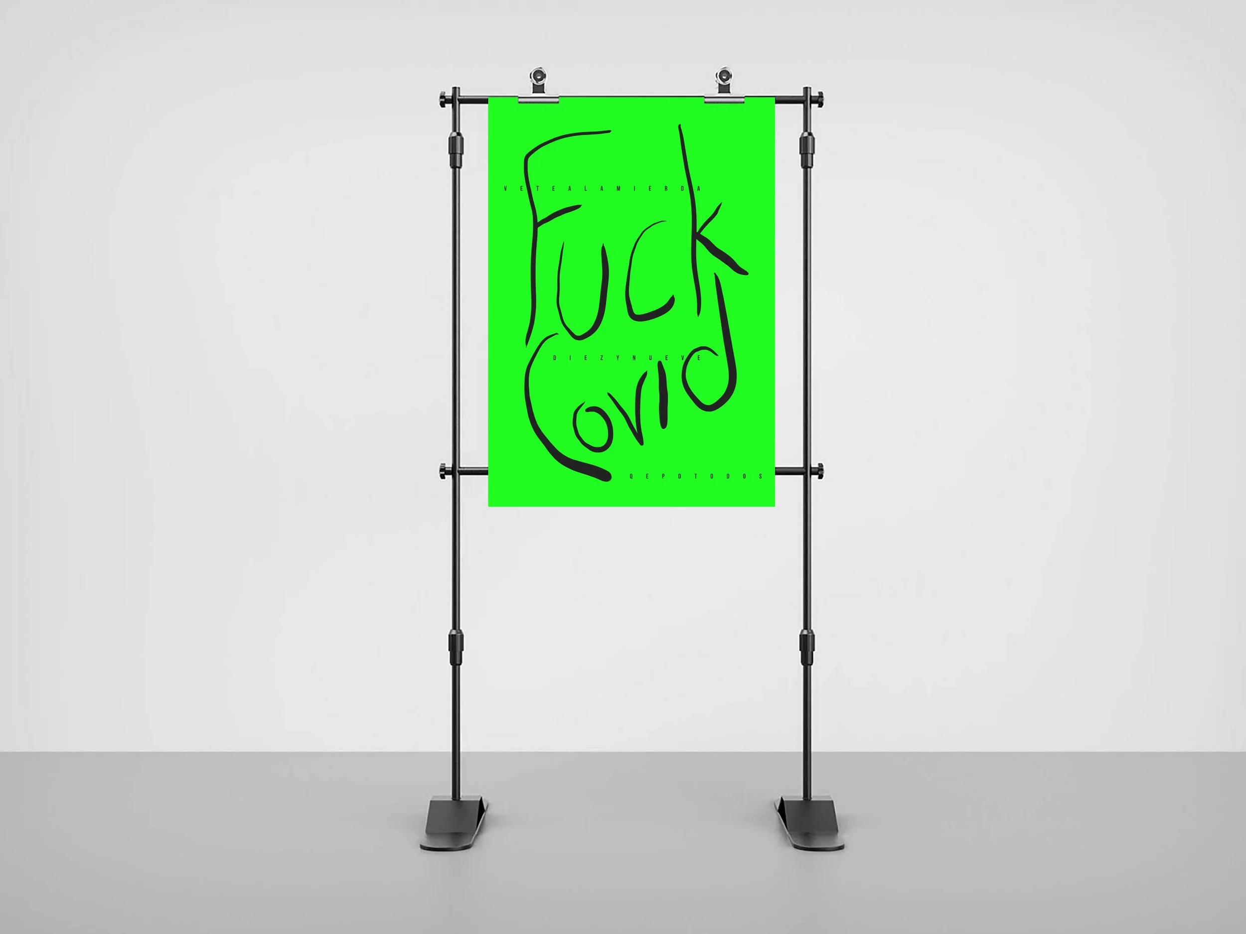 Created during the pandemic, this typographic poster was a direct expression of the anger, fatigue and frustration caused by the virus. With its raw handwritten style and confrontational message, the piece captures the emotional exhaustion of a momen