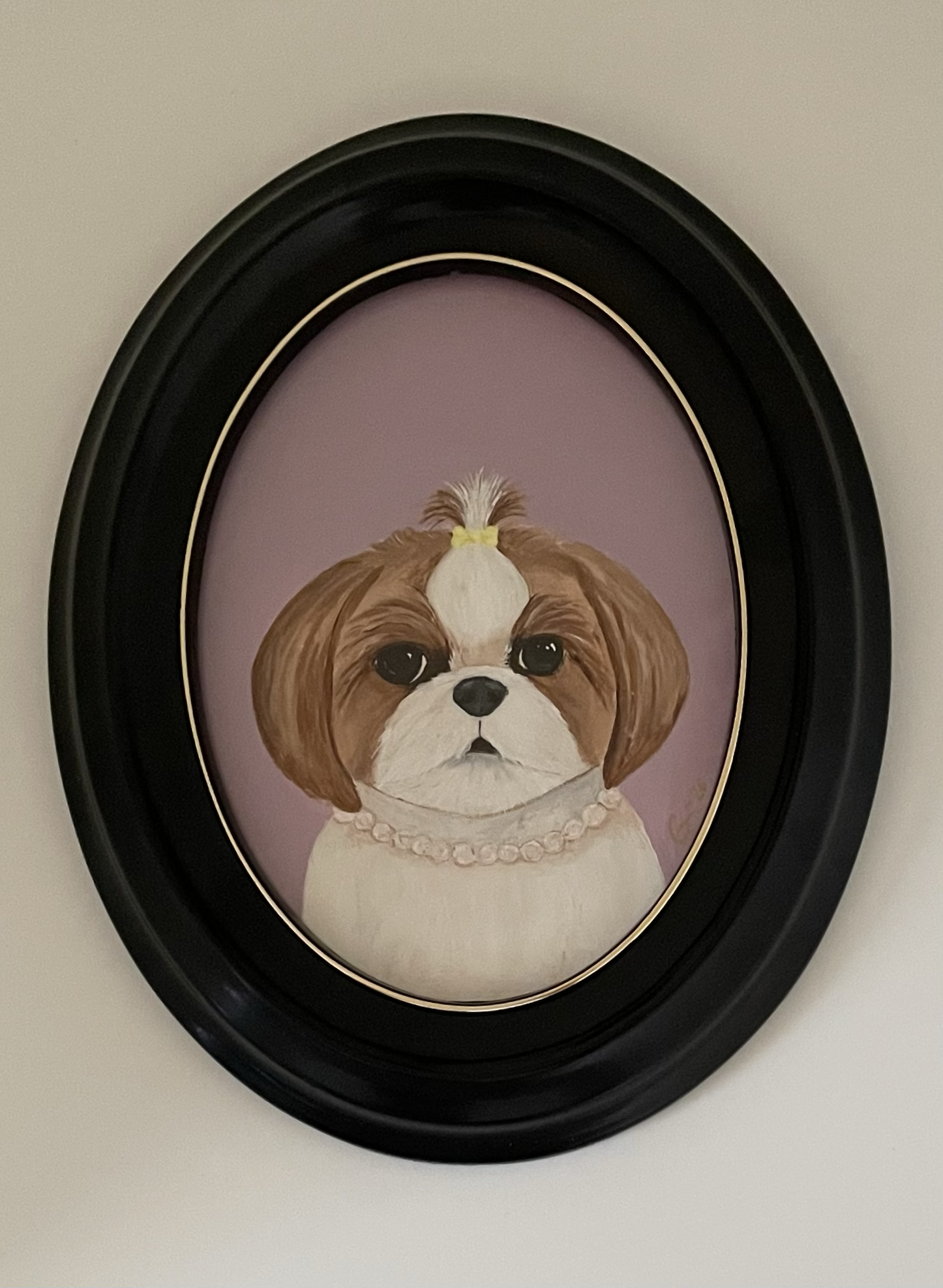 Shih Tzu - 20 x 16 cm including the frame