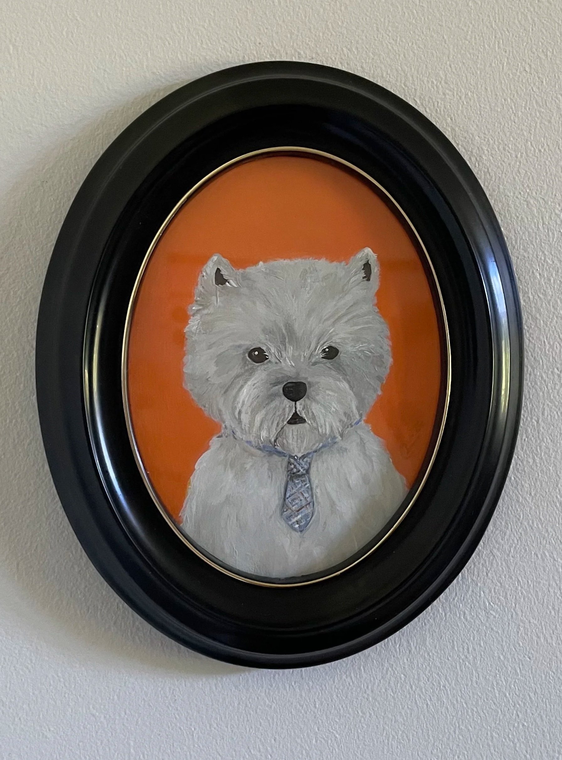 Westie - 20 x 16 cm including the frame