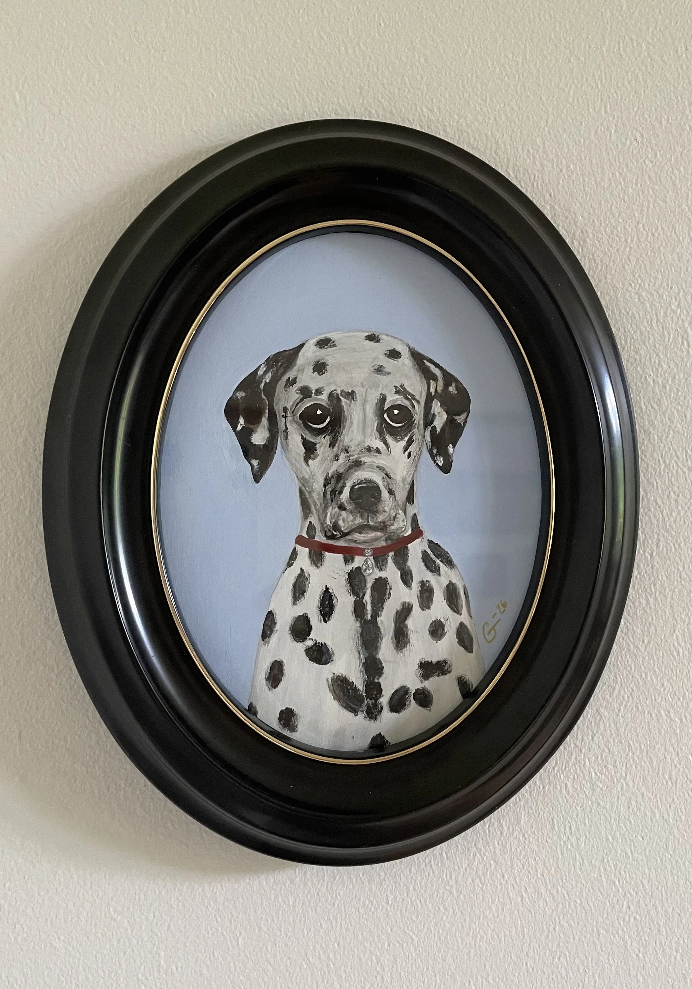 Dalmatian - 20 x 16 cm including the frame