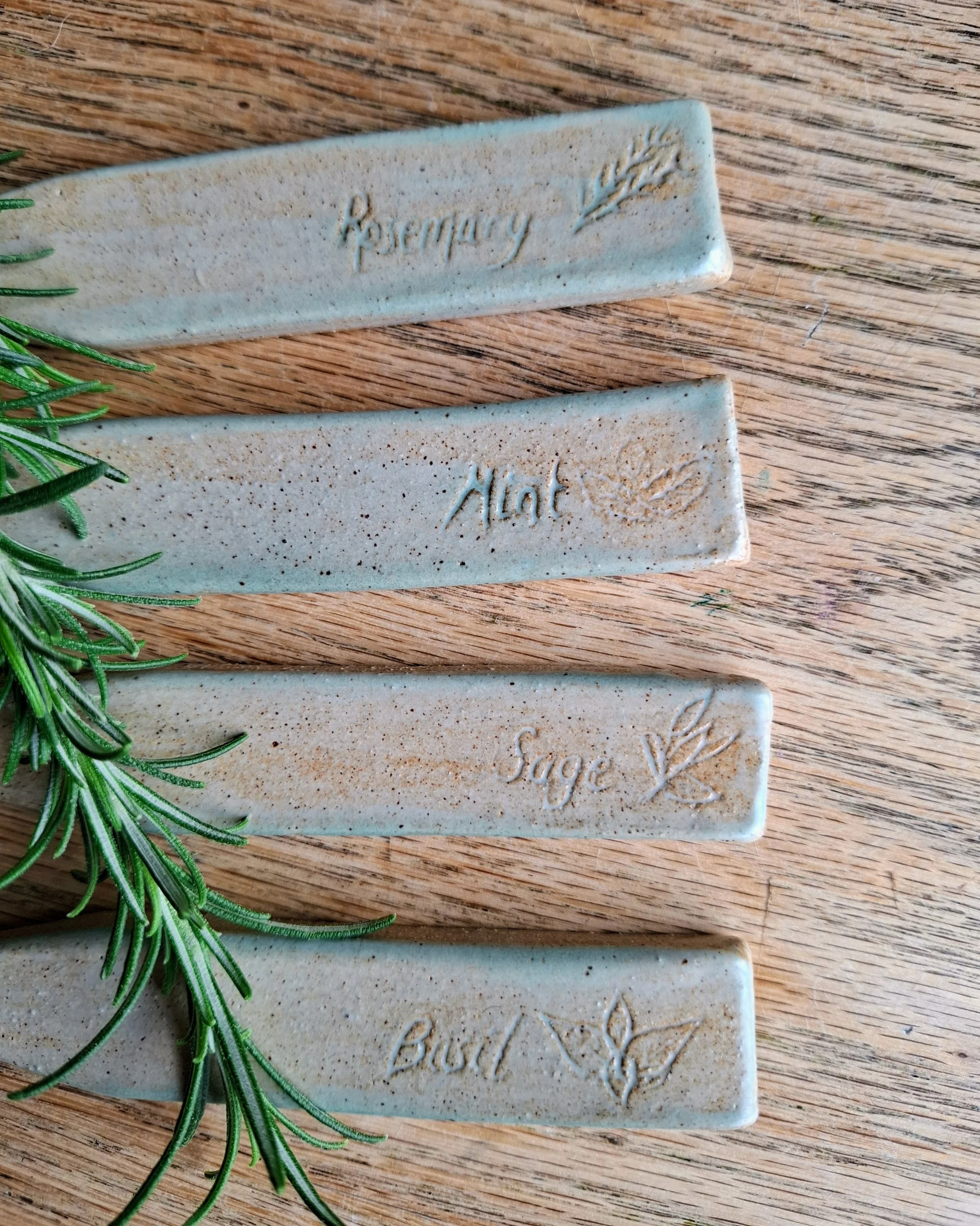 Herb Markers and Storage Pot