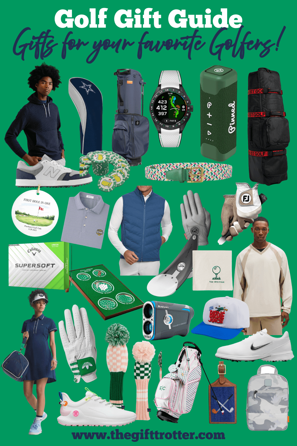 golf gifts for them that include golf clothing, golf equipment and golfing accessories