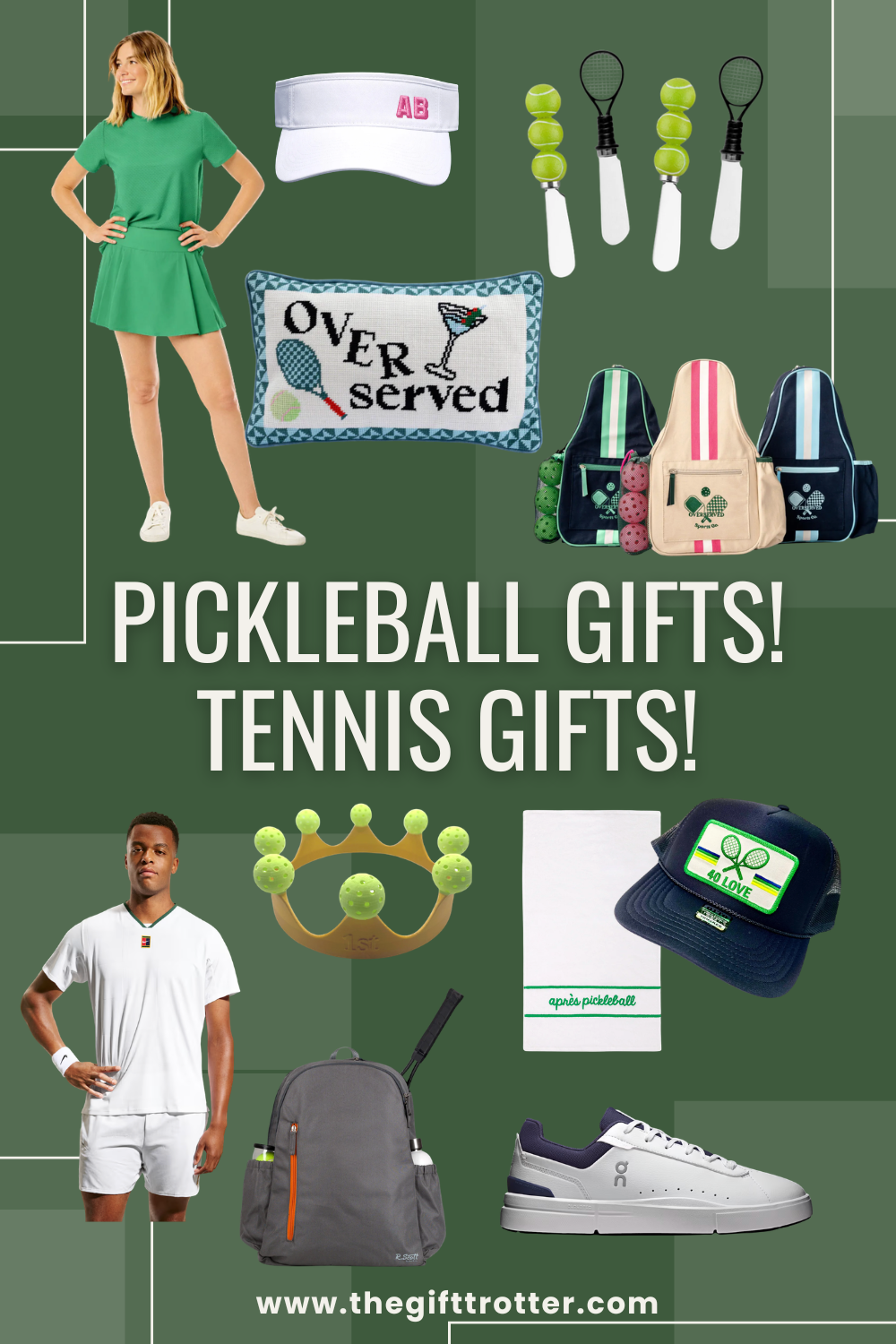 Great pickleball gifts and tennis gifts for your players that love a tennis court.