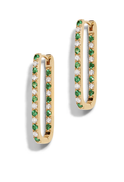 Diamond and Emerald Earrings