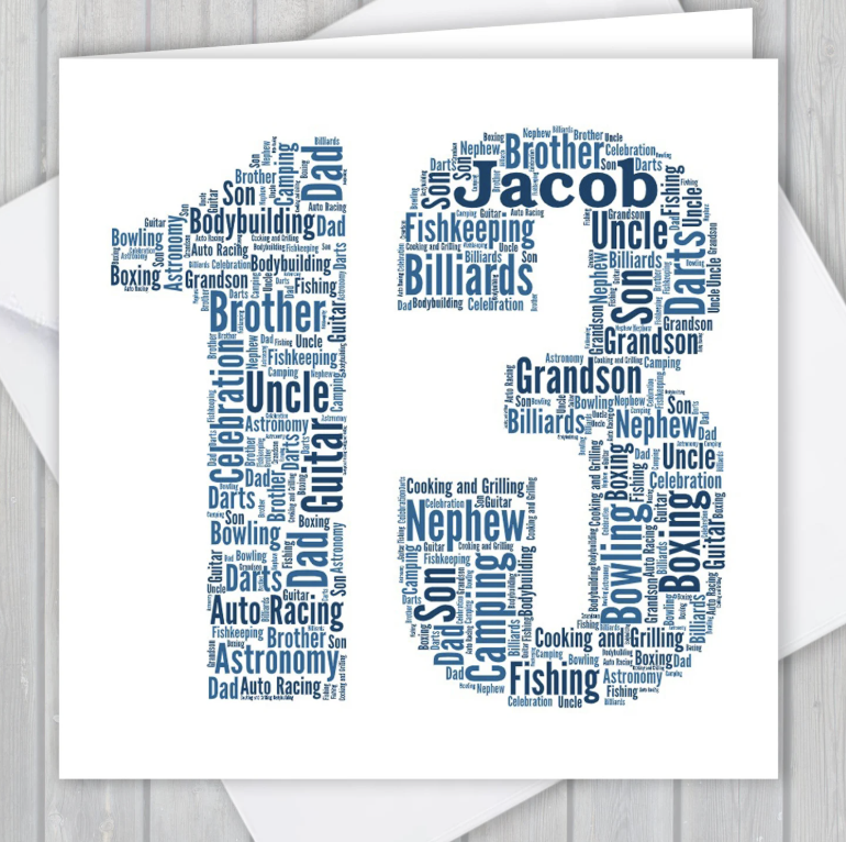 13th Birthday Card