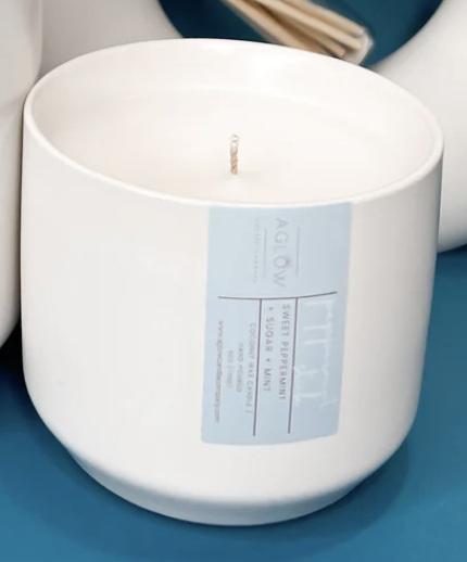 Aglow Peppermint Candle