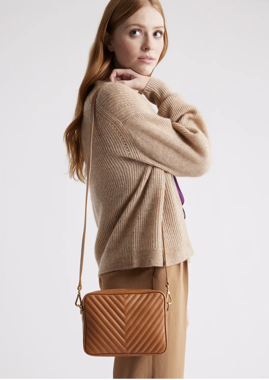 Quince Quilted Crossbody Bag