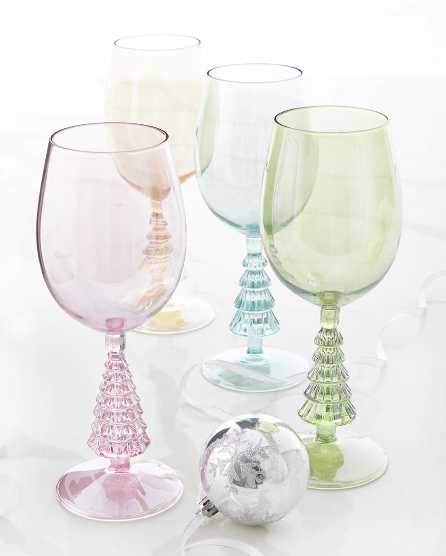 Christmas Tree Wine Glasses